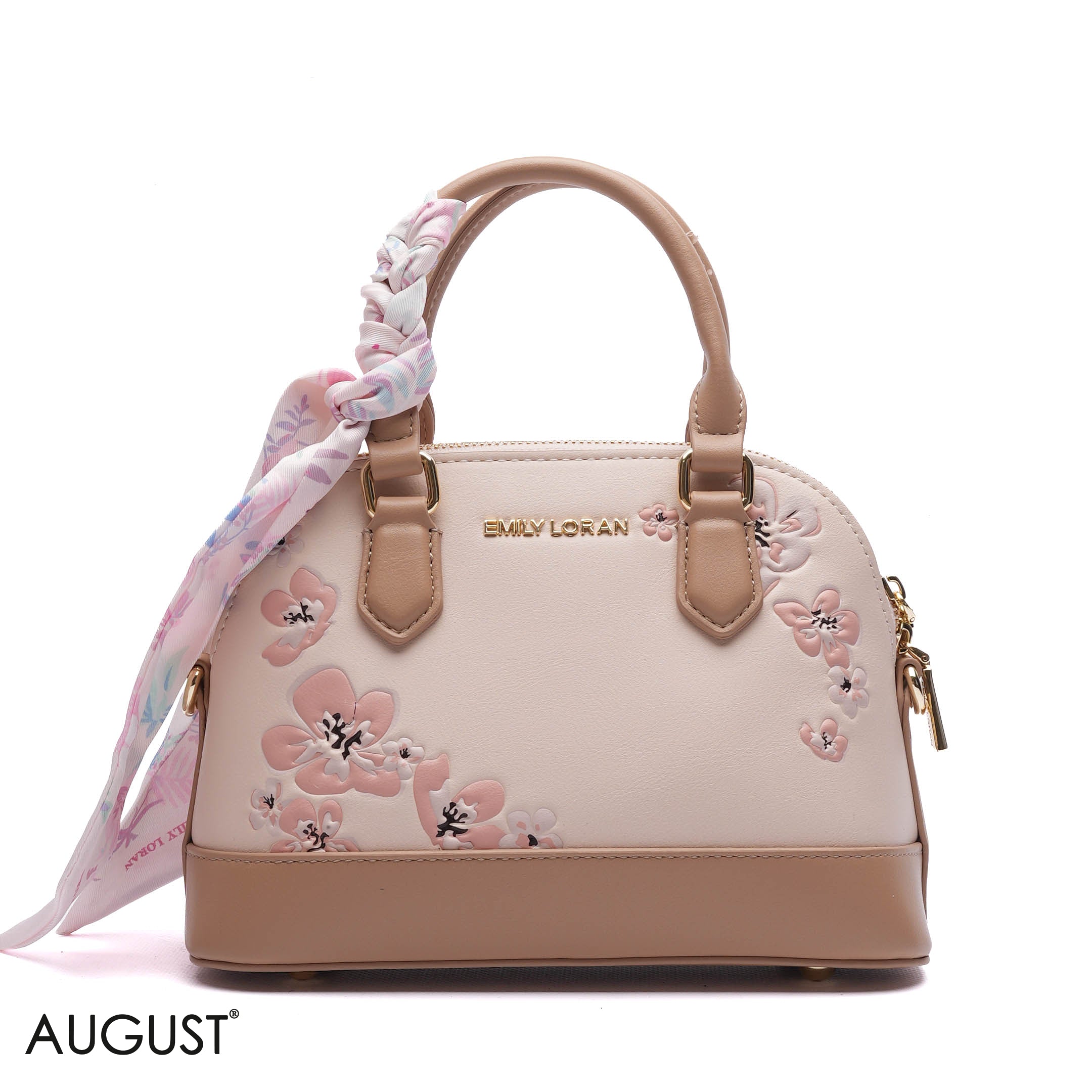 FLORAL DOME HANDBAG WITH SCARF