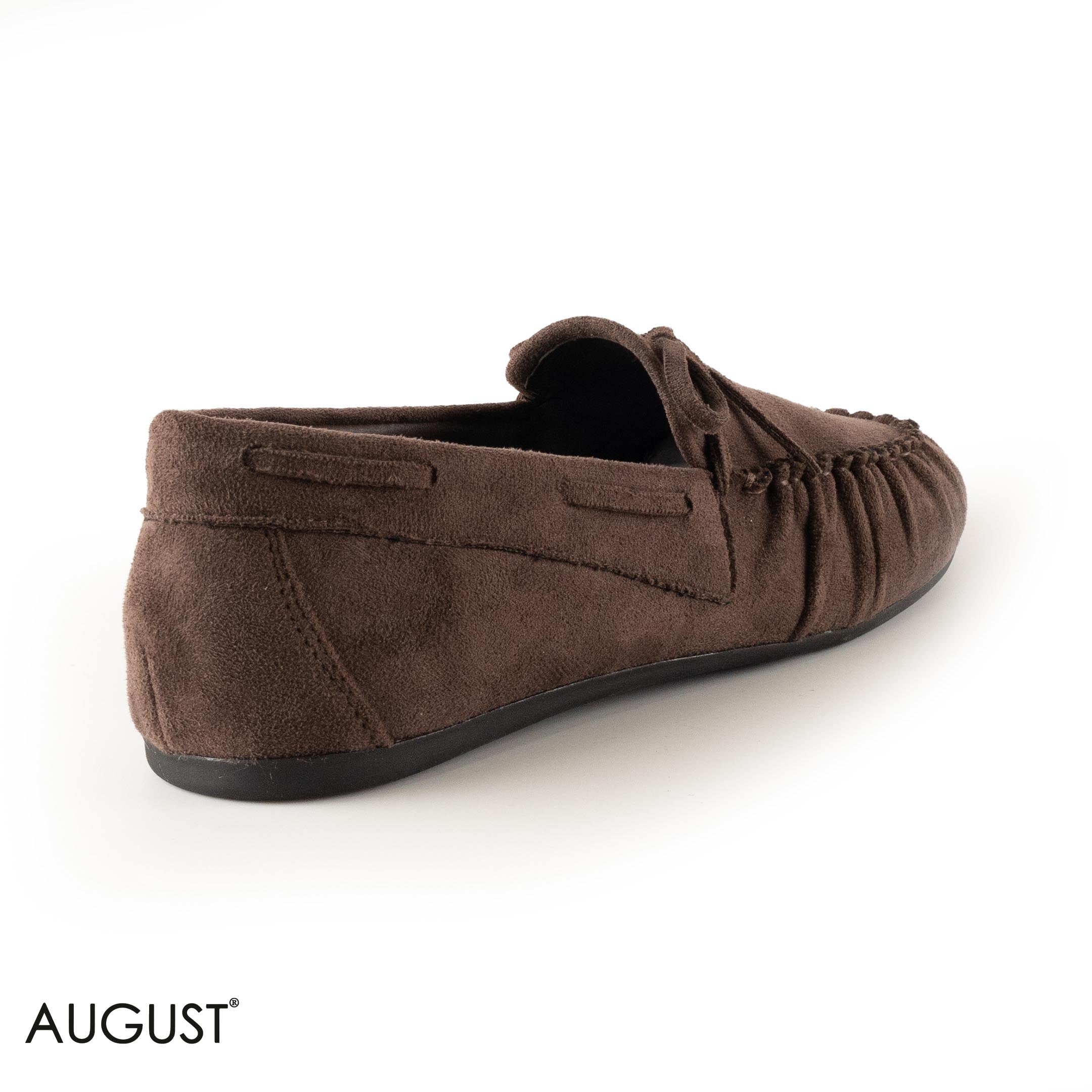 BROWN SUEDE LEATHER WITH MINI BOW