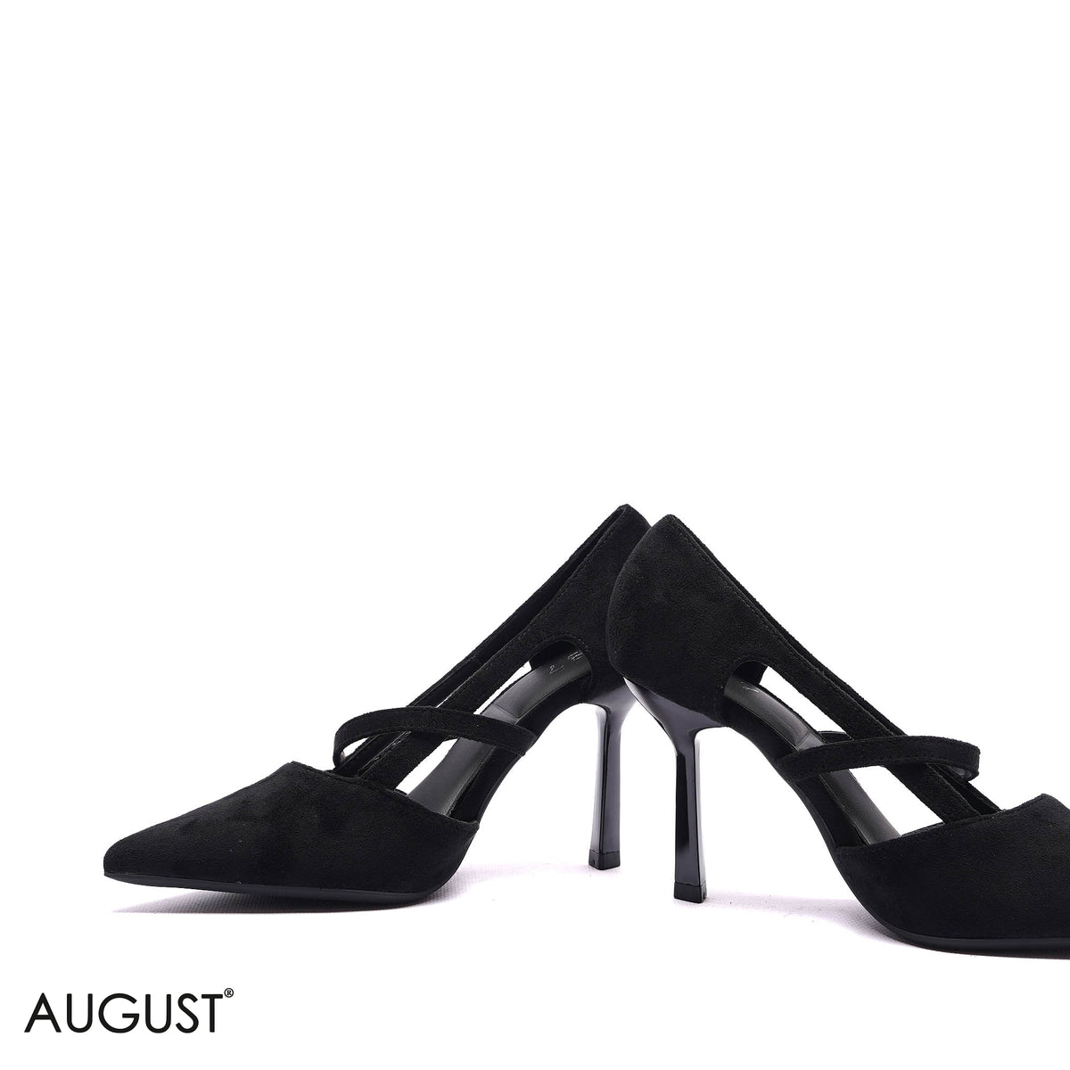 STRAPPY SUEDE POINTED PUMPS