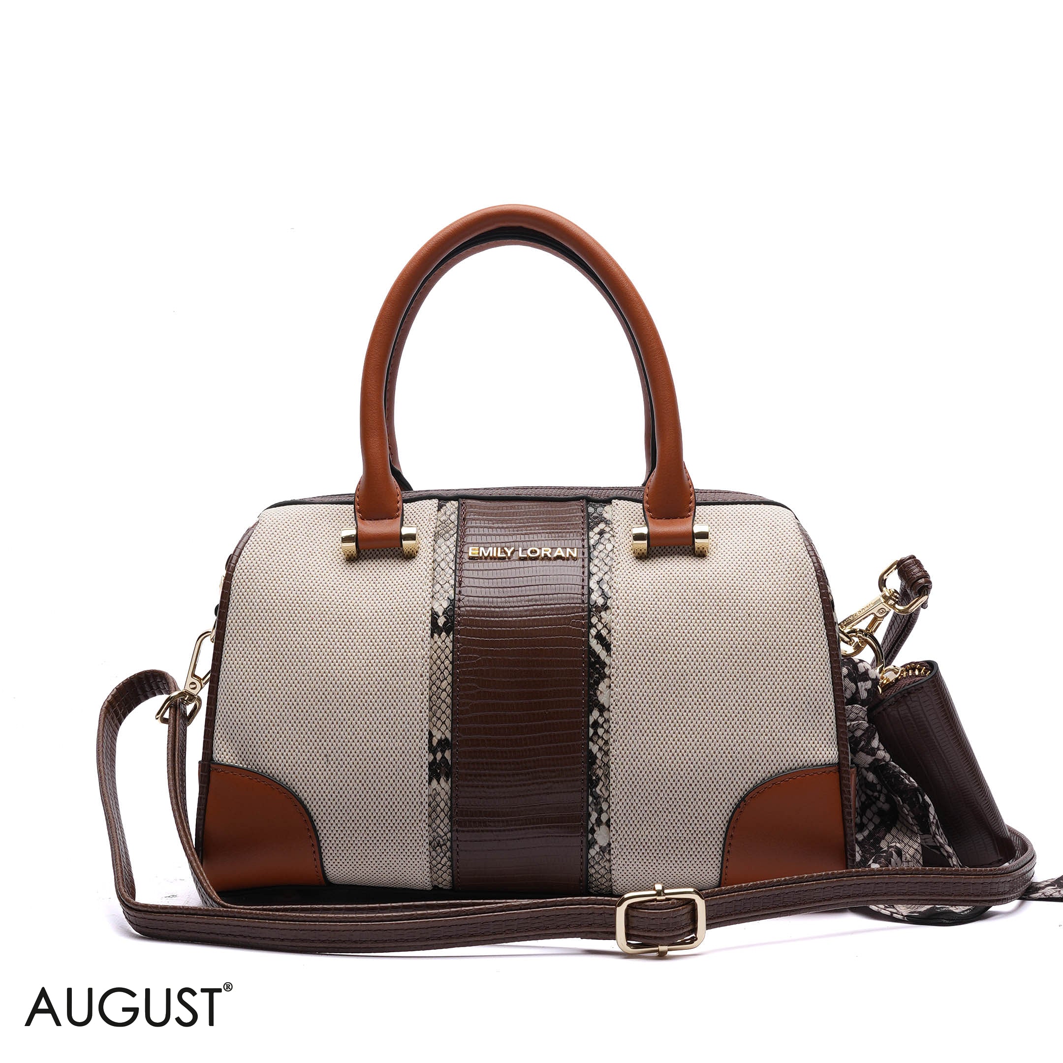 TEXTURED PANELLED BARREL BAG
