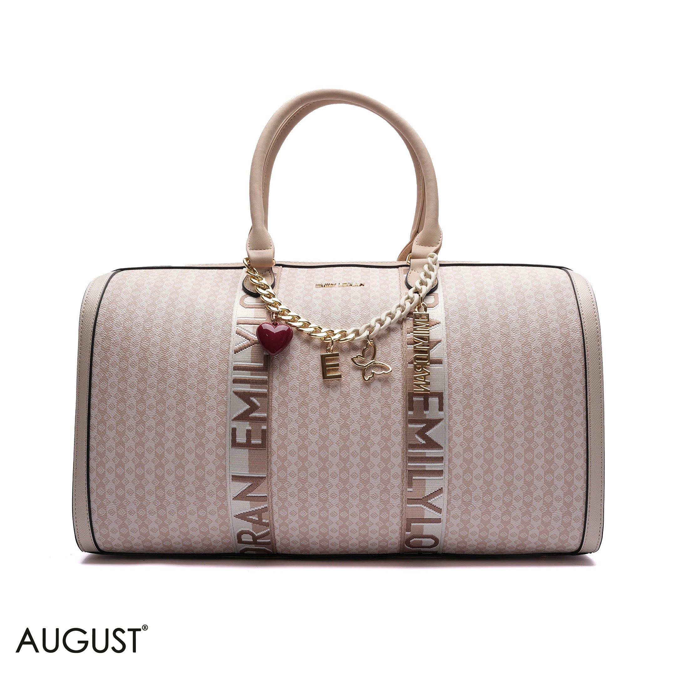 MONOGRAM BARREL BAG WITH CHARM CHAIN - LARGE