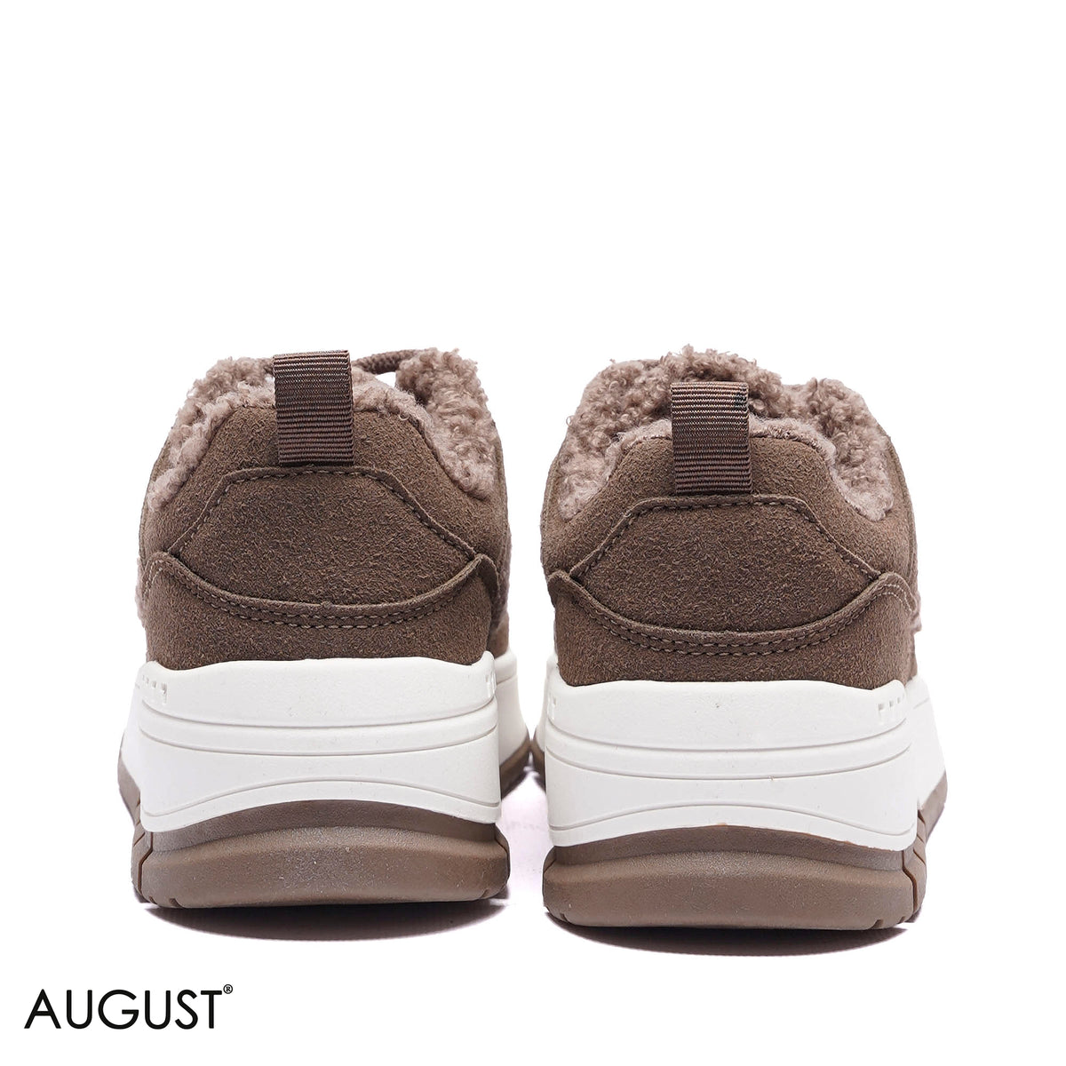 FAUX FUR SUEDE PLATFORM SNEAKERS