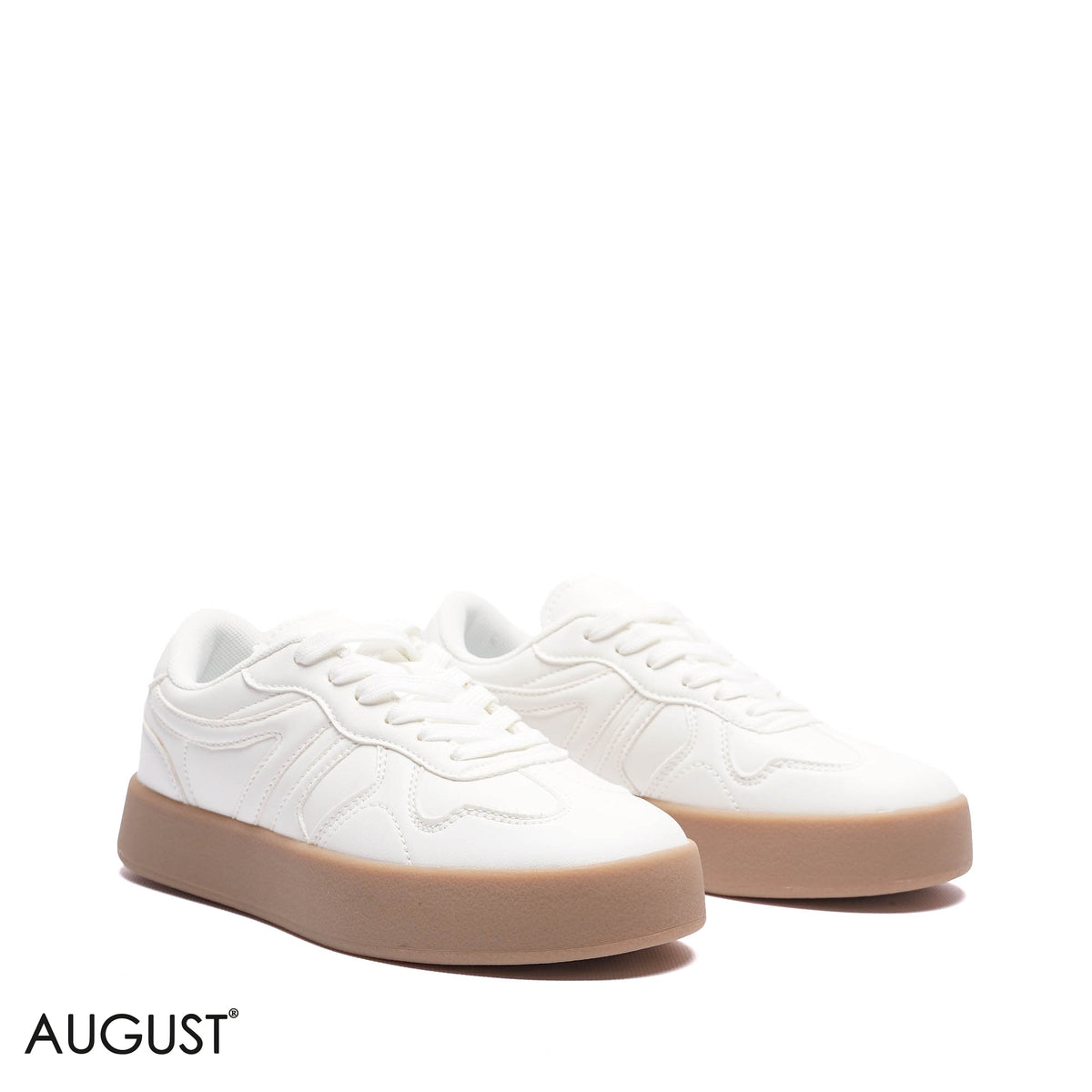 CONTRAST STRIPE PLATFORM SNEAKERS