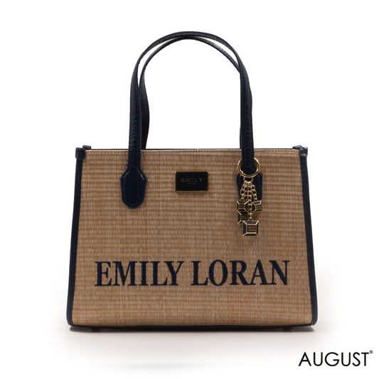 WOVEN FABRIC WITH CHEVRON PATTERNS BAG -MED