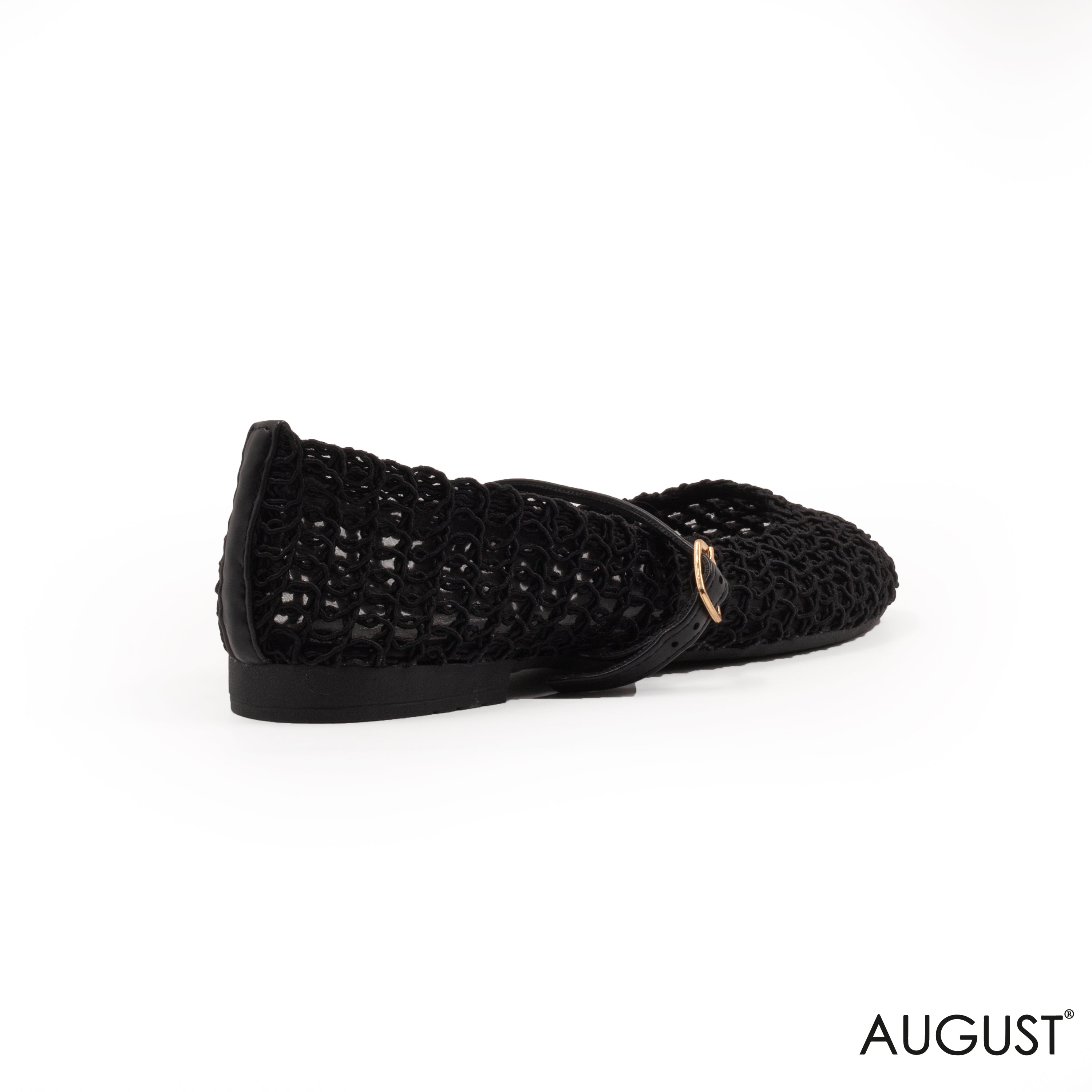 MESH BALLET FLAT WITH BUCKLE