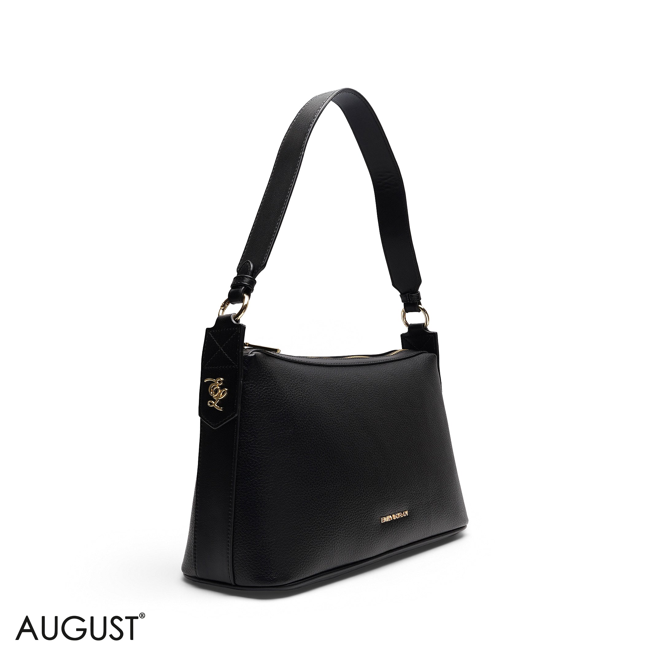 GRAINED RECTANGULAR SHOULDER BAG