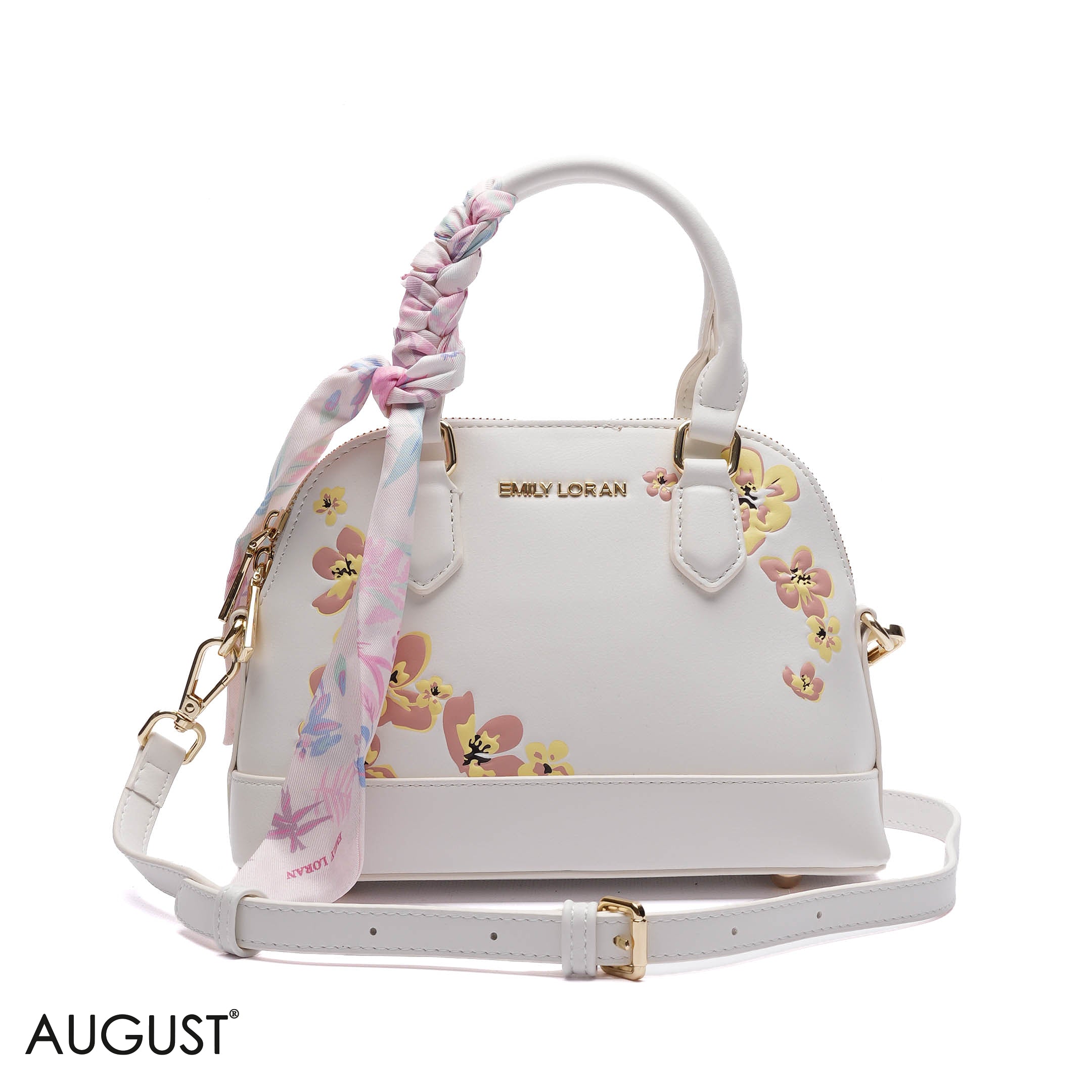 FLORAL DOME HANDBAG WITH SCARF