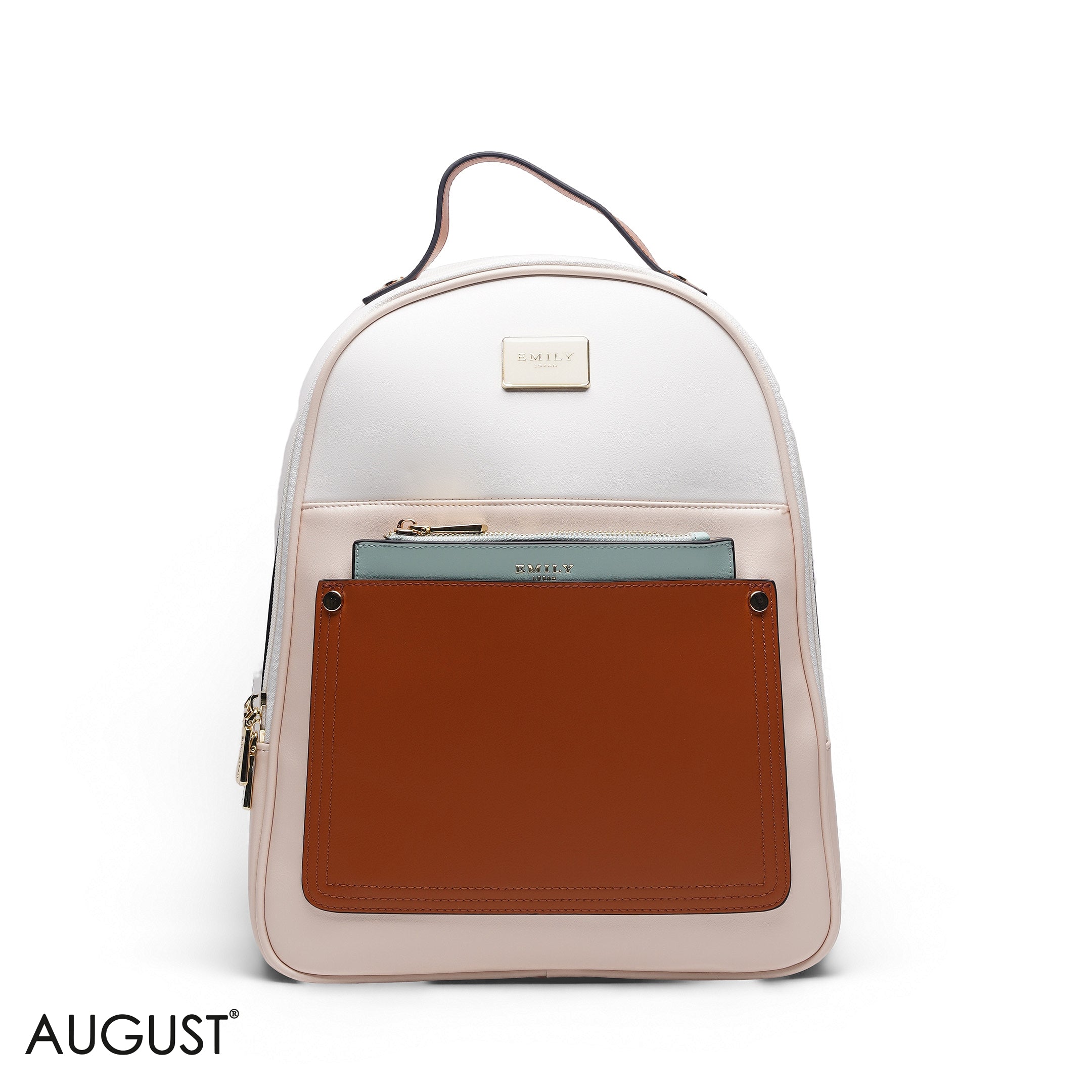 MULTI COLOR BACKPACK BAG WITH FRONT POUCH - LARGE