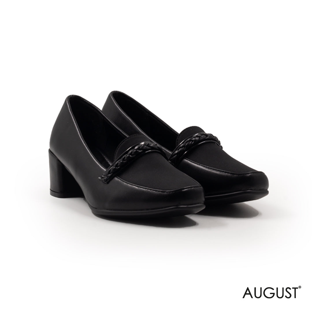 BLOCK-HEEL COMFY LEATHER SHOES