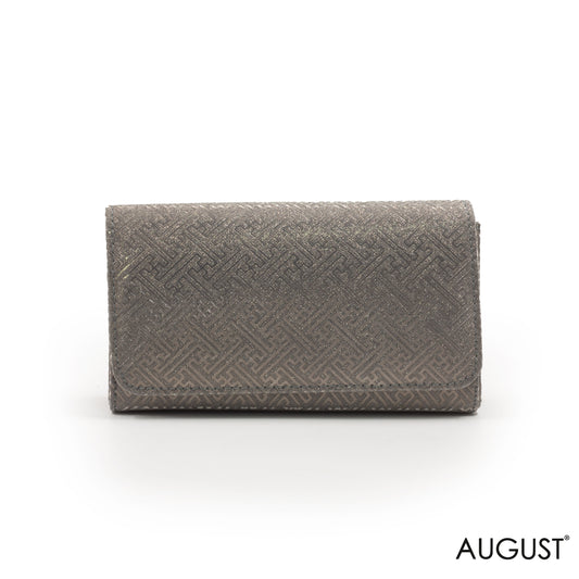 MINI PLATINUM GLITTER WALLET WITH FLAP