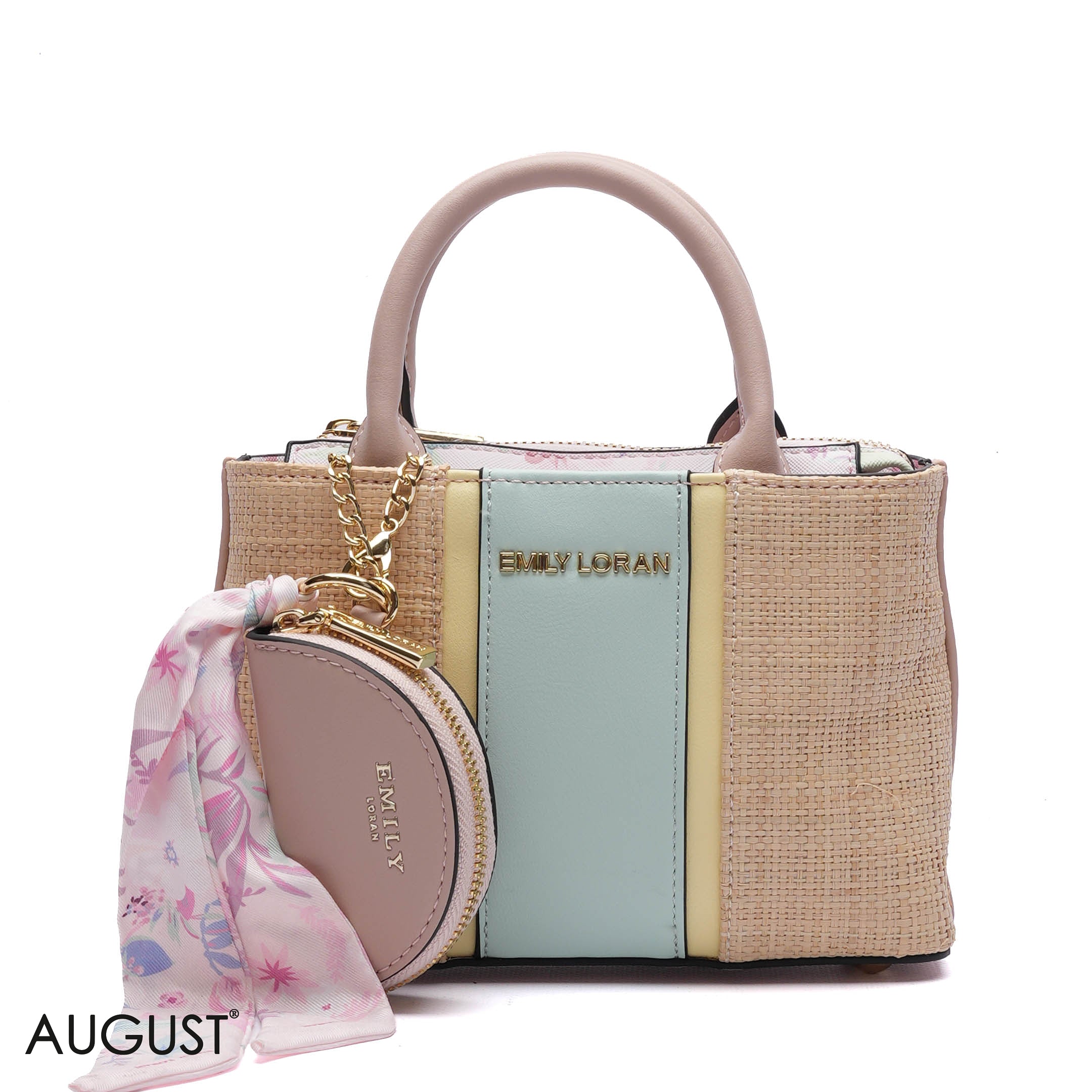 PANELLED HANDBAG WITH COIN POUCH - SMALL