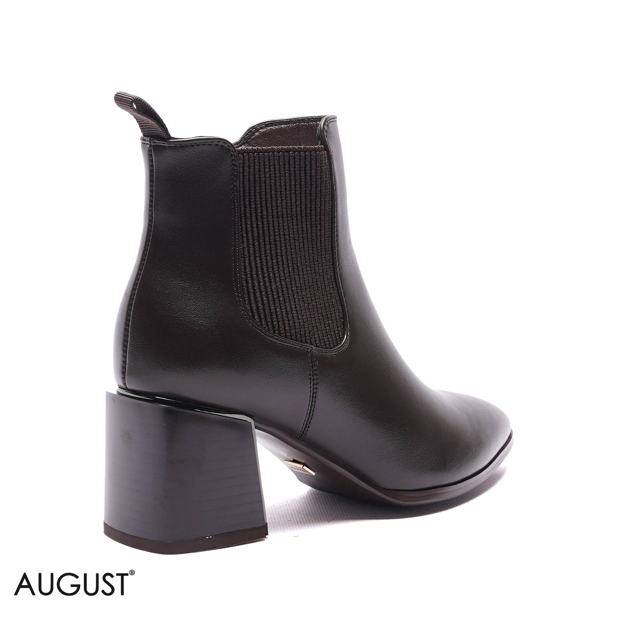 GORE-PANEL POINTED BLOCK HEEL BOOTS
