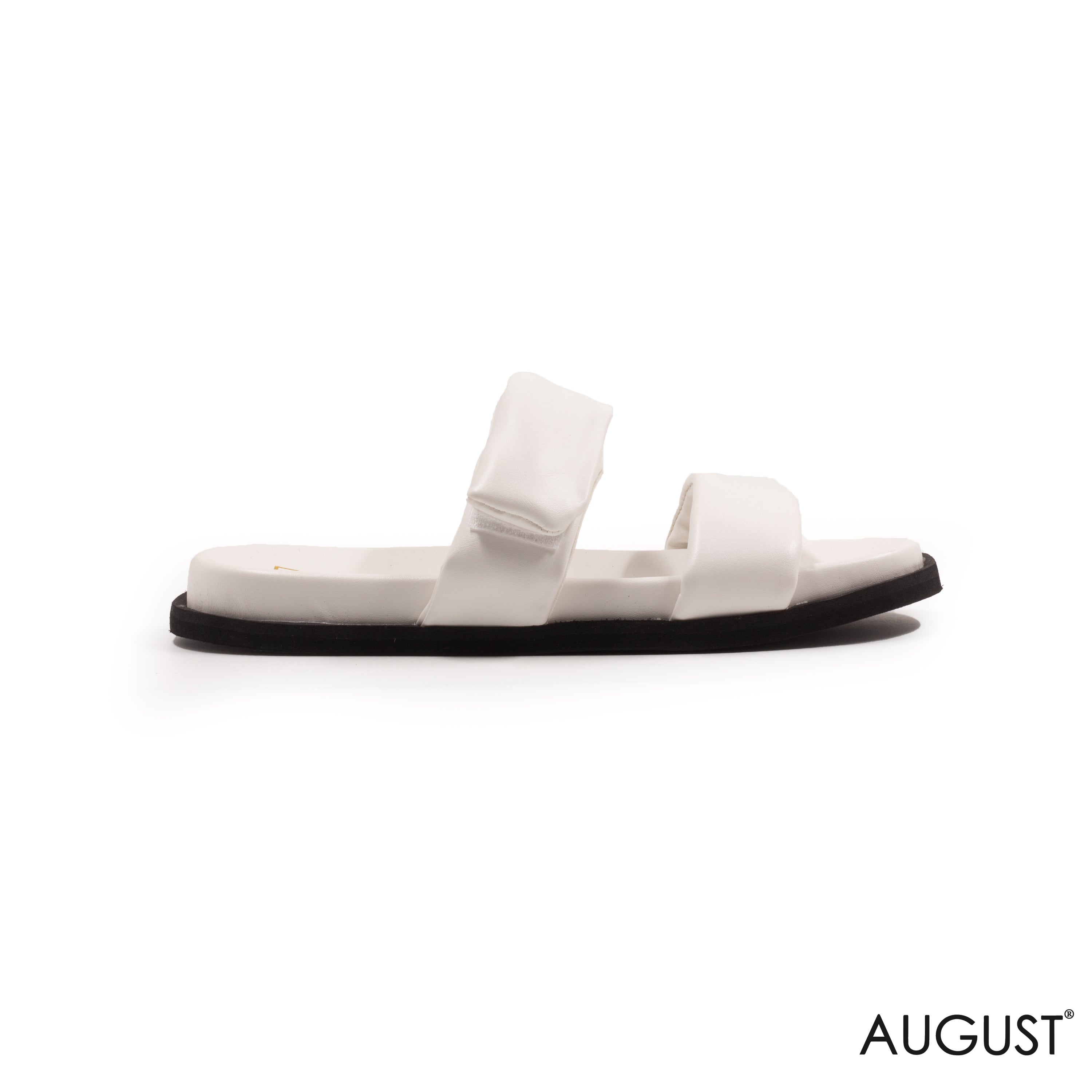 MATTE WHITE LEATHER SLIPPERS
