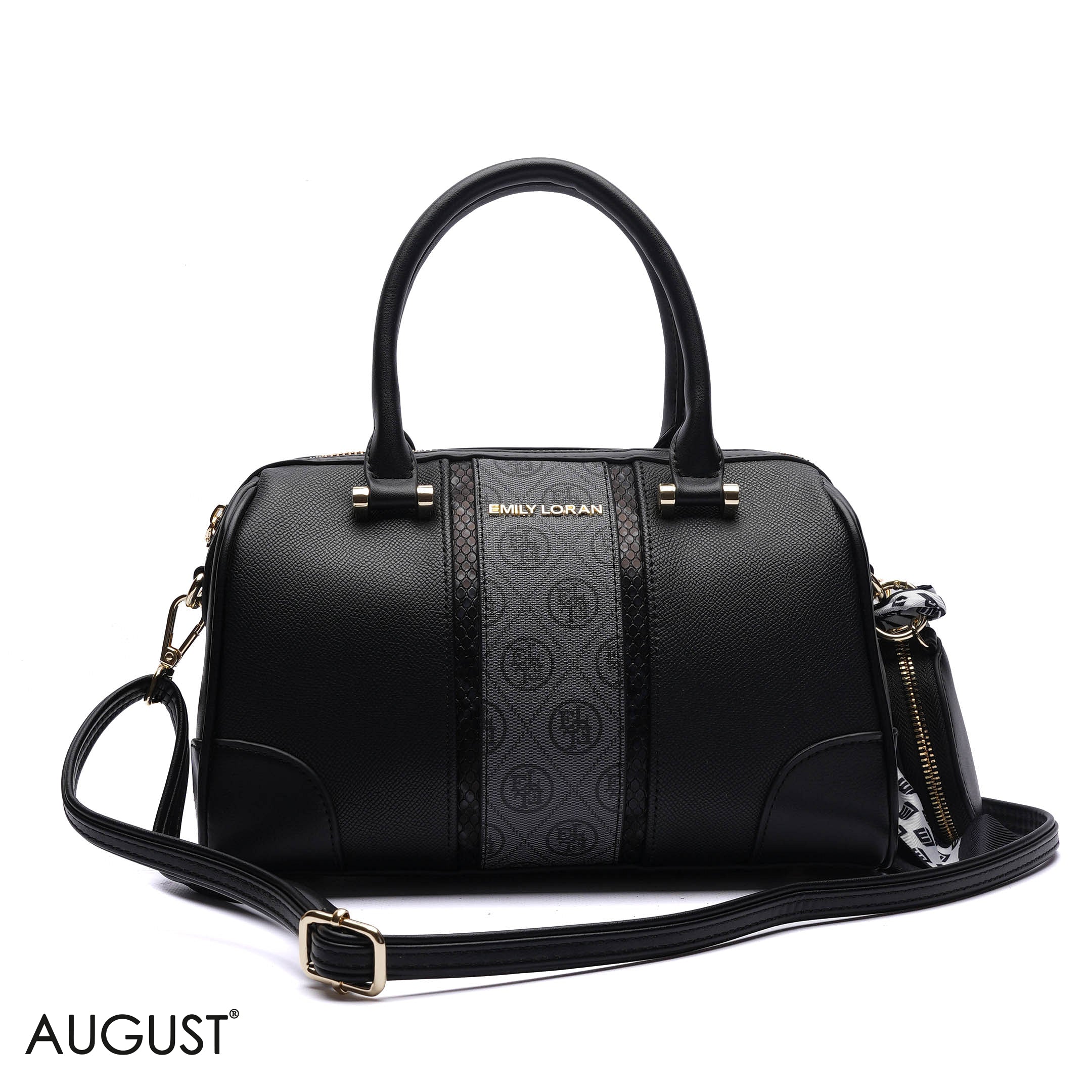 TEXTURED PANELLED BARREL BAG