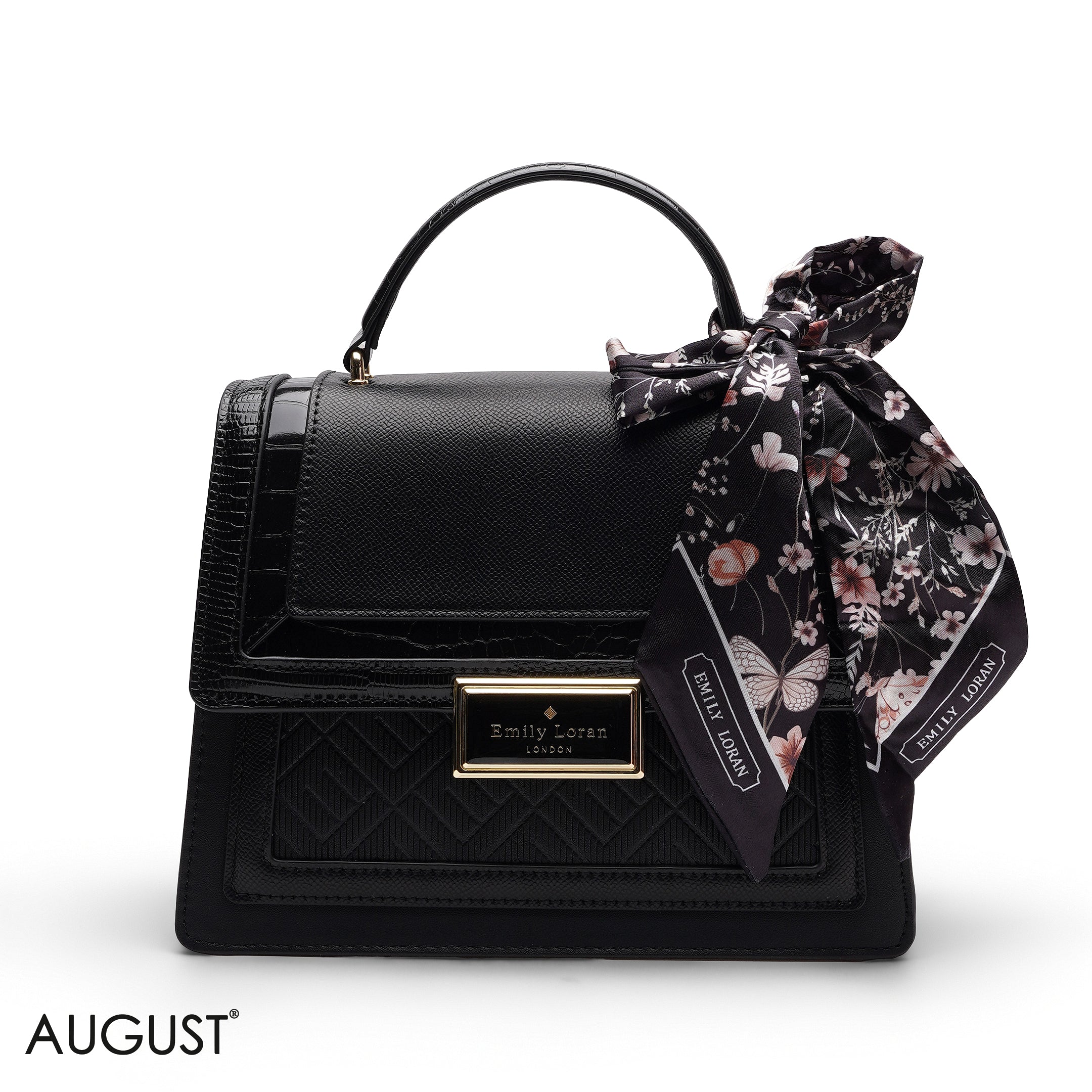 TEXTURED QUILTED SCARF TOP HANDLE BAG