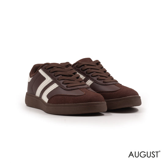 LEATHER,RUBBER SOLE,LACE-UP SNEAKER