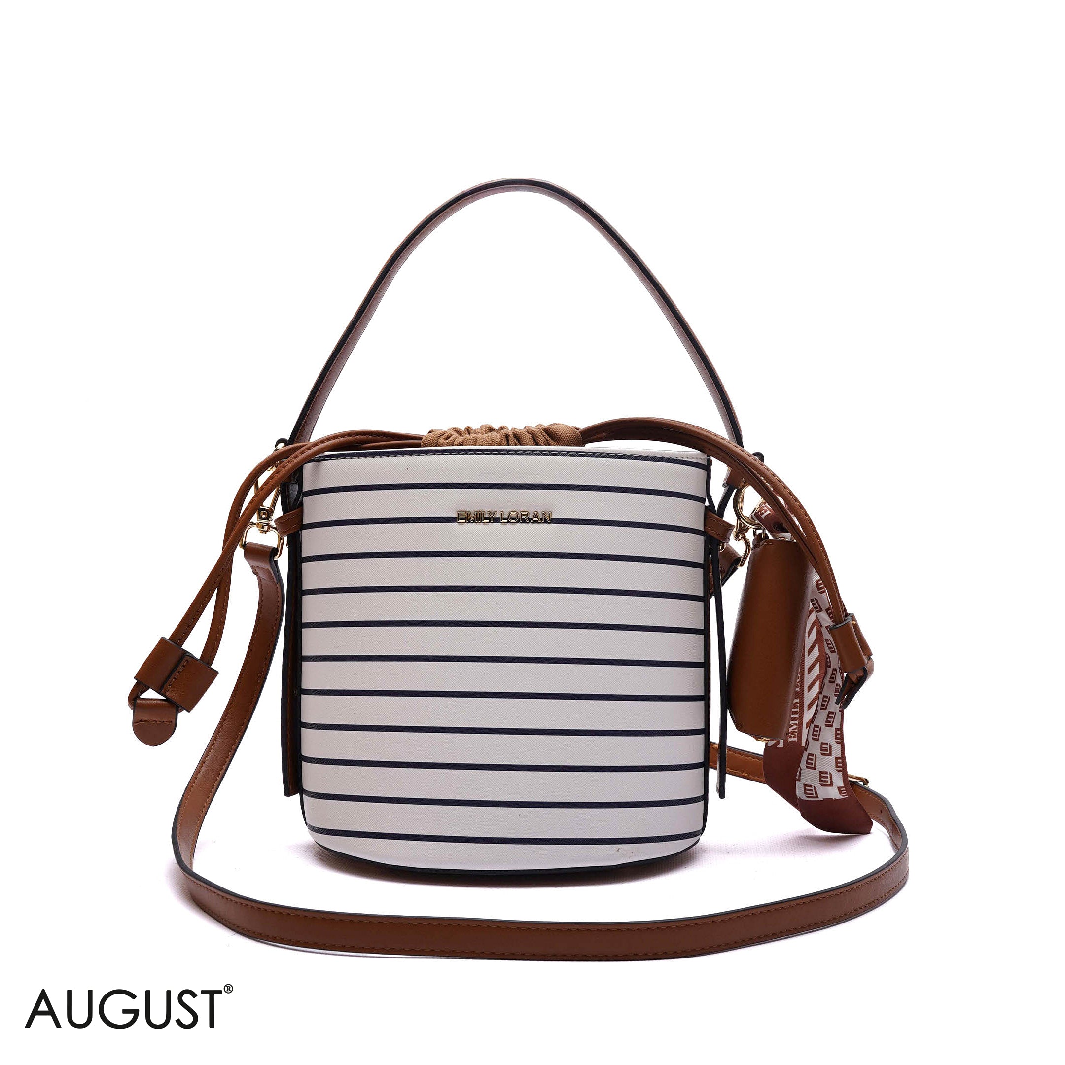 ELEGANT DRAWSTRING BUCKET BAG