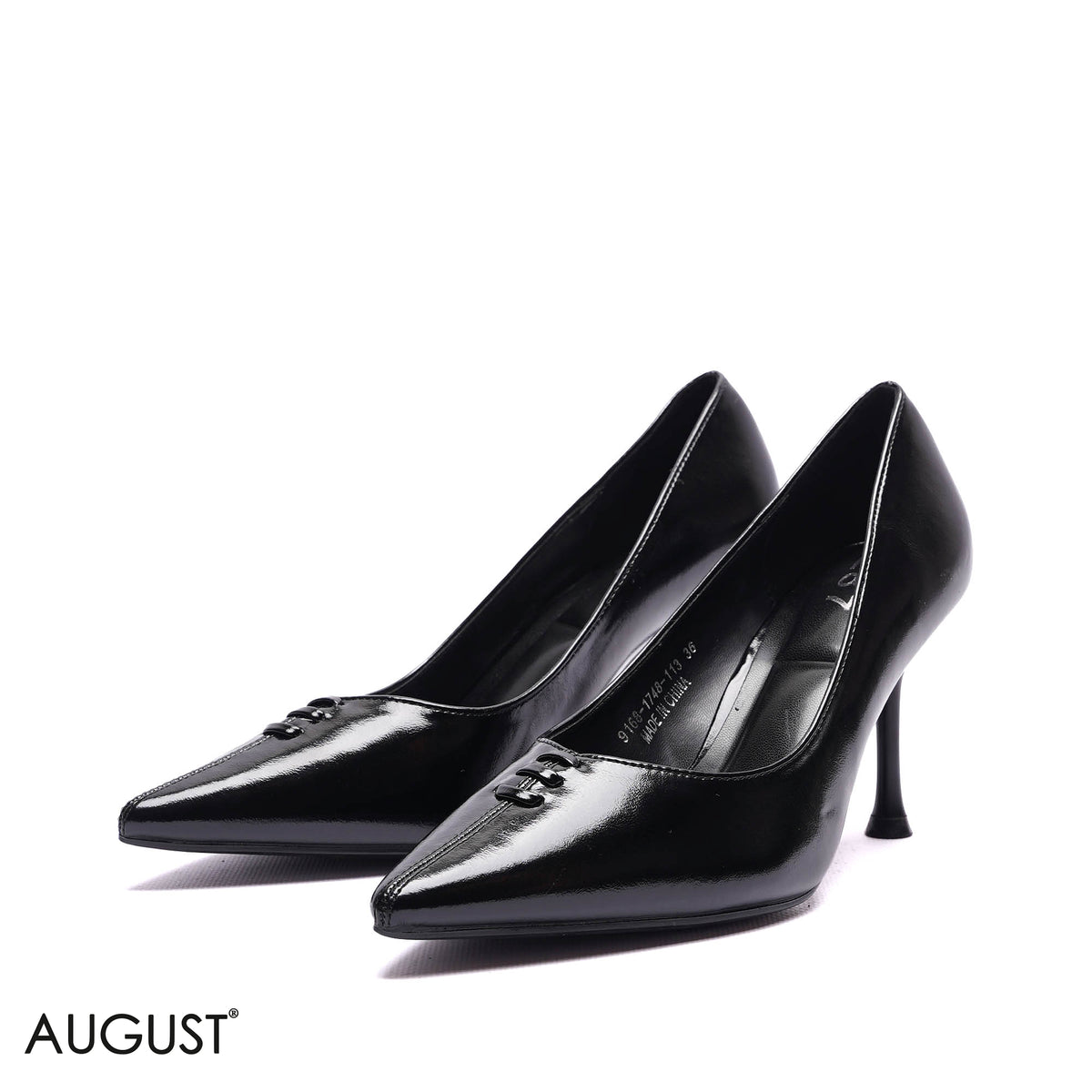 LACE-DETAIL POINTED HIGH PUMPS