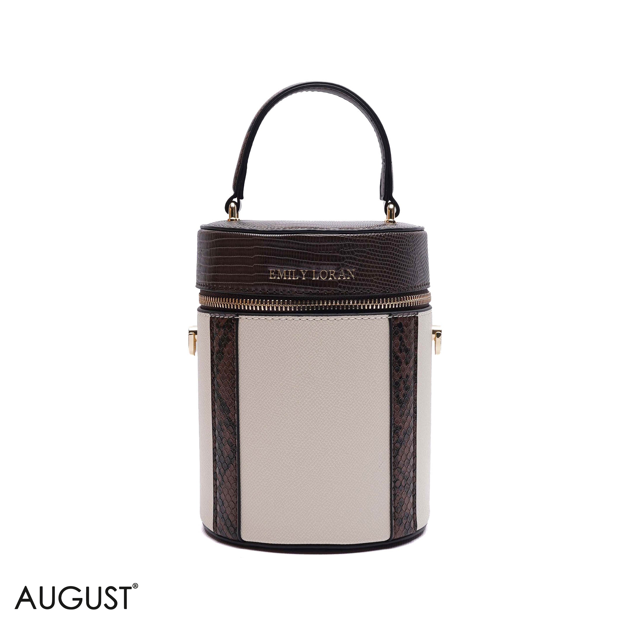 ELEGANT STRUCTURED CYLINDER VANITY BAG