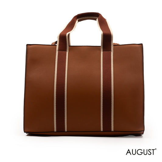 CAMEL LEATHER TOTE BAG