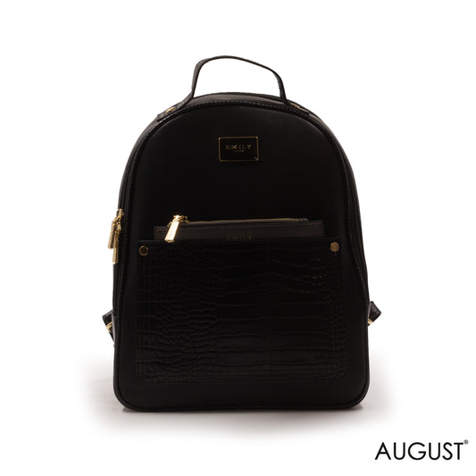 BLACK CROC BACKPACK WITH MINI WALLET