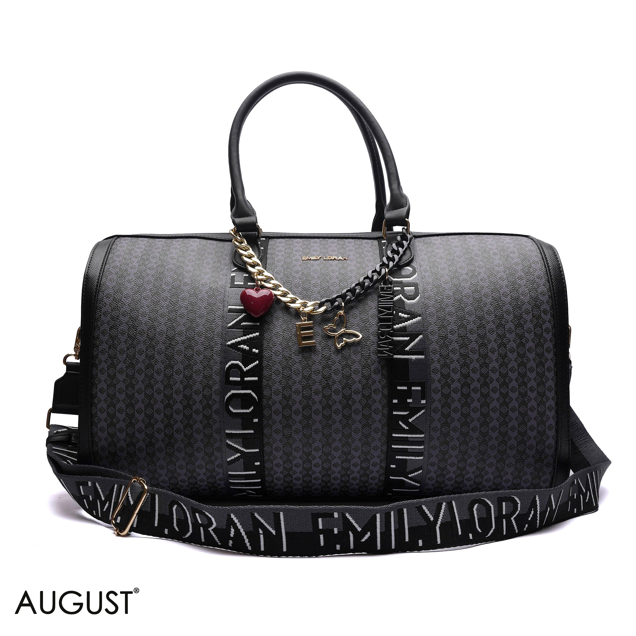 MONOGRAM BARREL BAG WITH CHARM CHAIN - LARGE
