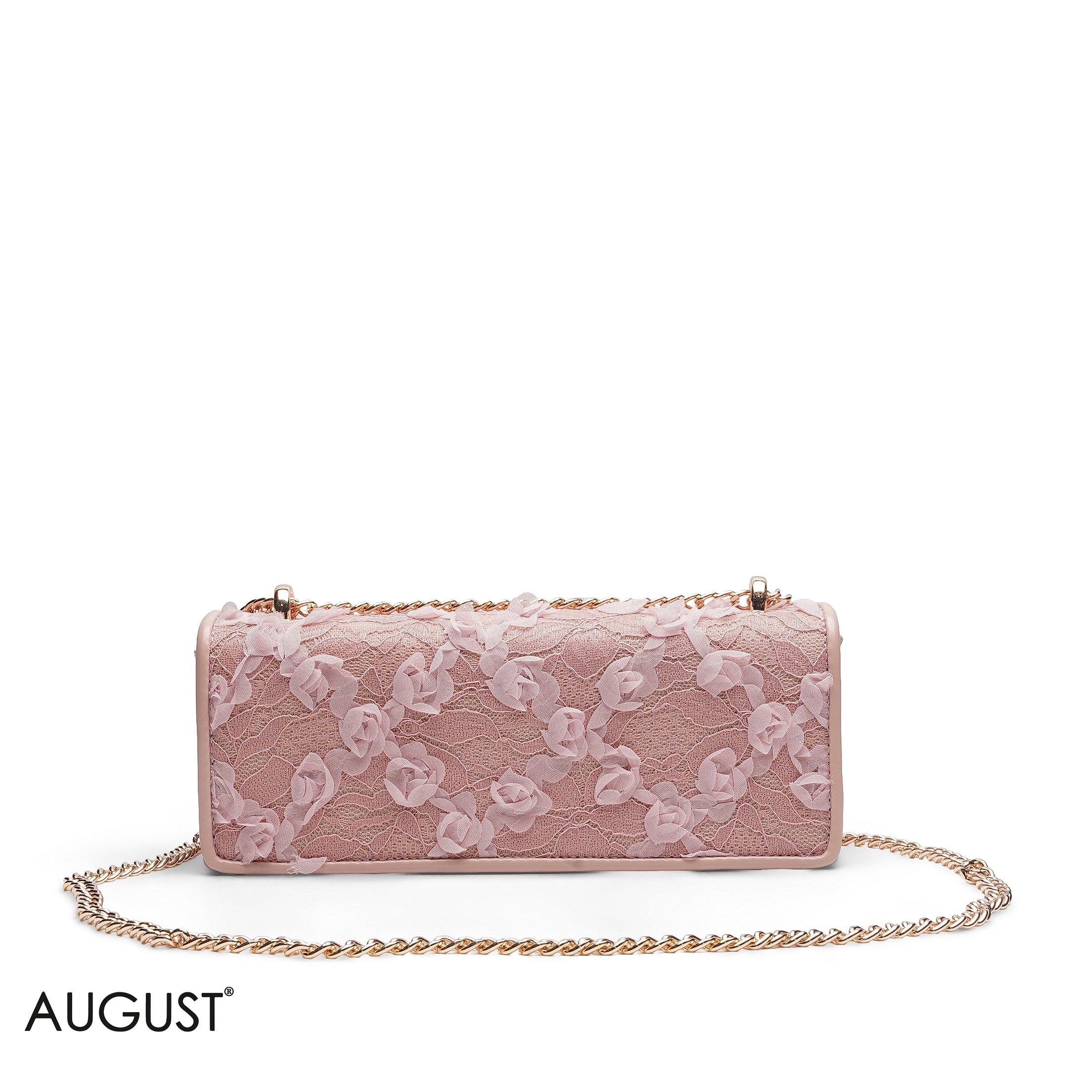PINK STRIPED TEXTURE HARD SHELL BOX CLUTCH