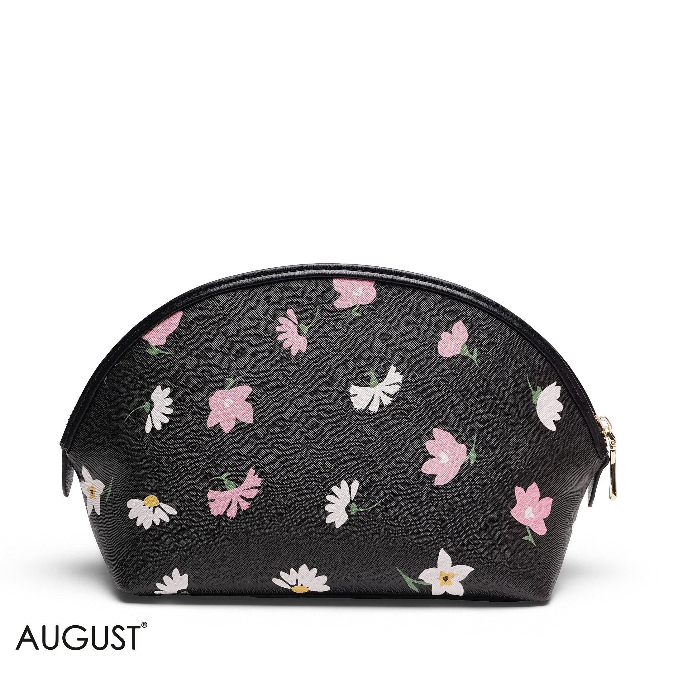 BEIGE MAKEUP BAG WITH EMBOSSED LOGO