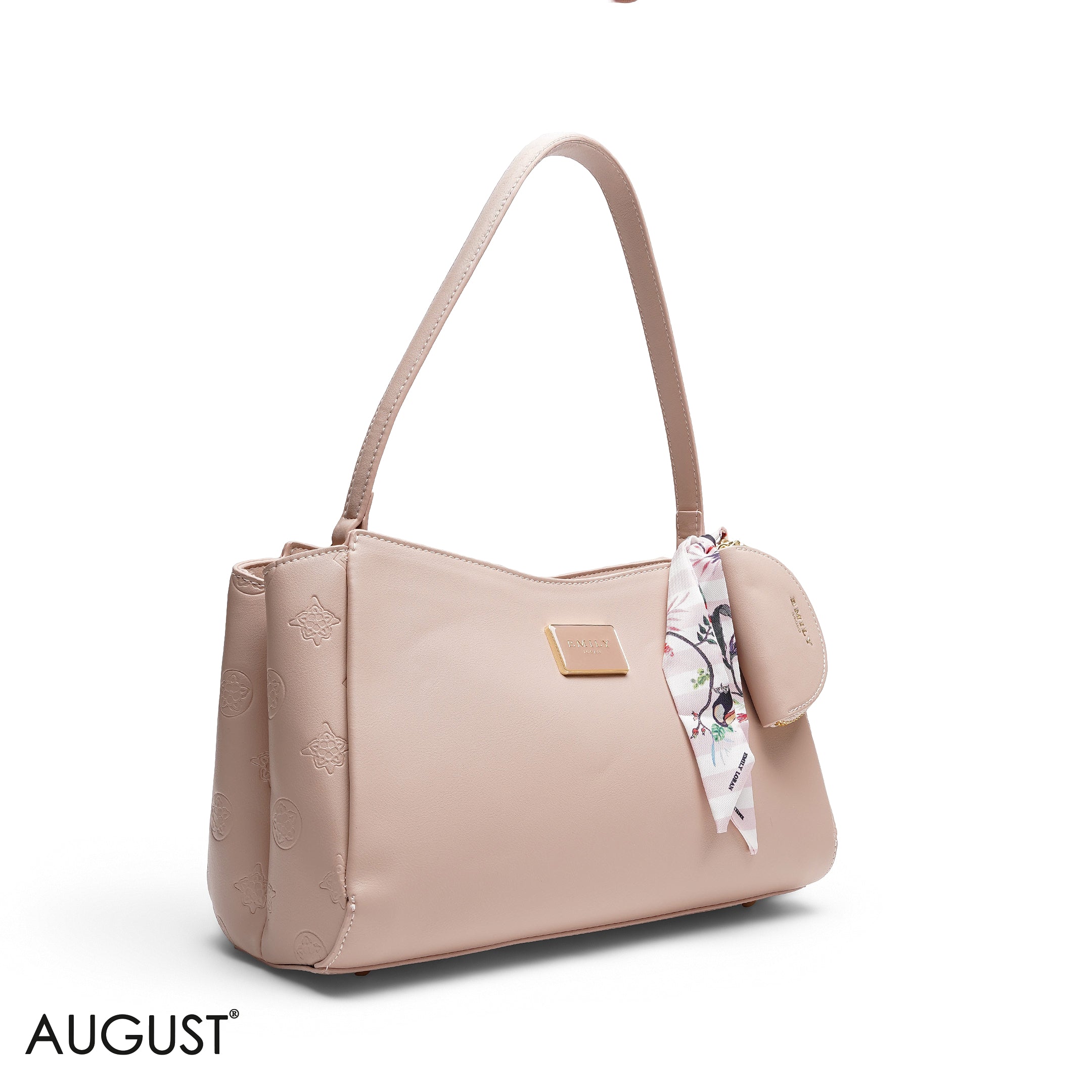 SHOULDER BAG WITH SCARF AND COIN PURSE