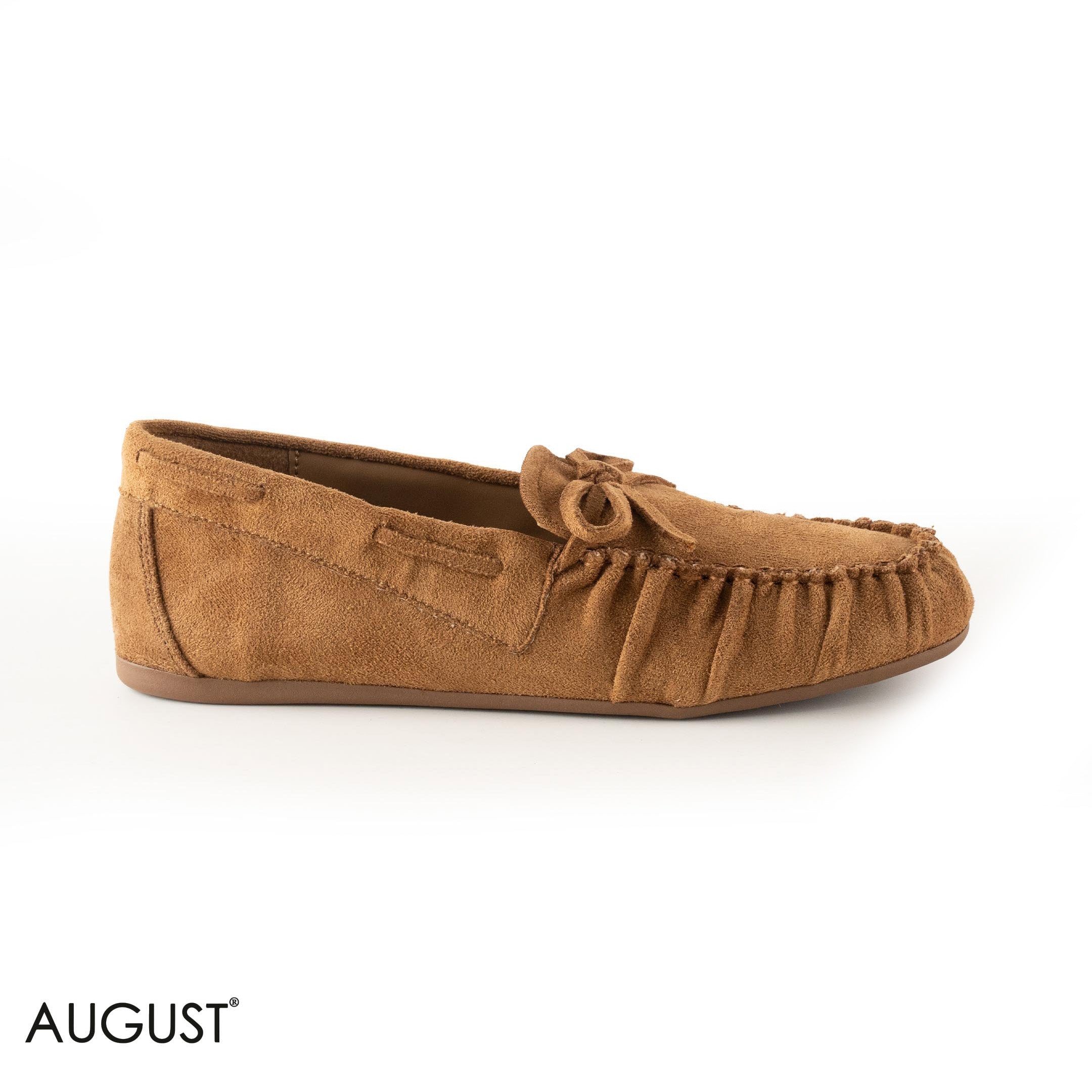 CAMEL SUEDE LEATHER WITH MINI BOW