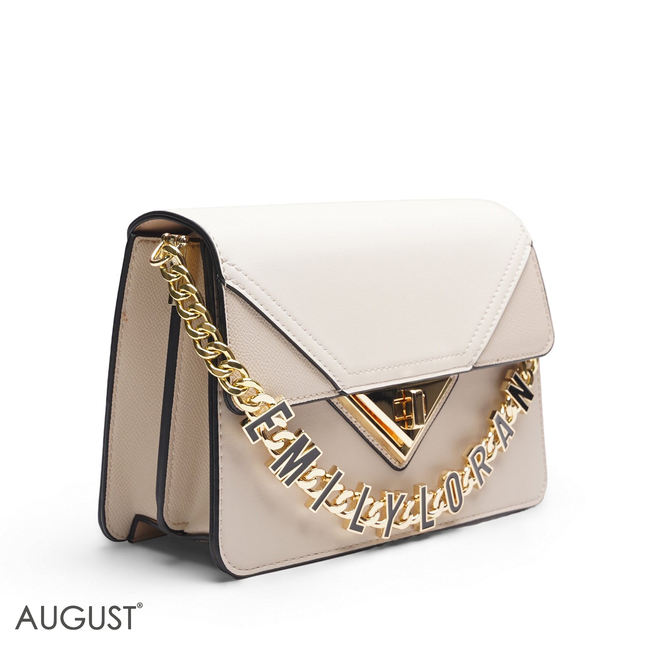 EMILY LORAN SOLID BEIGE ENVELOPE BAG - MED