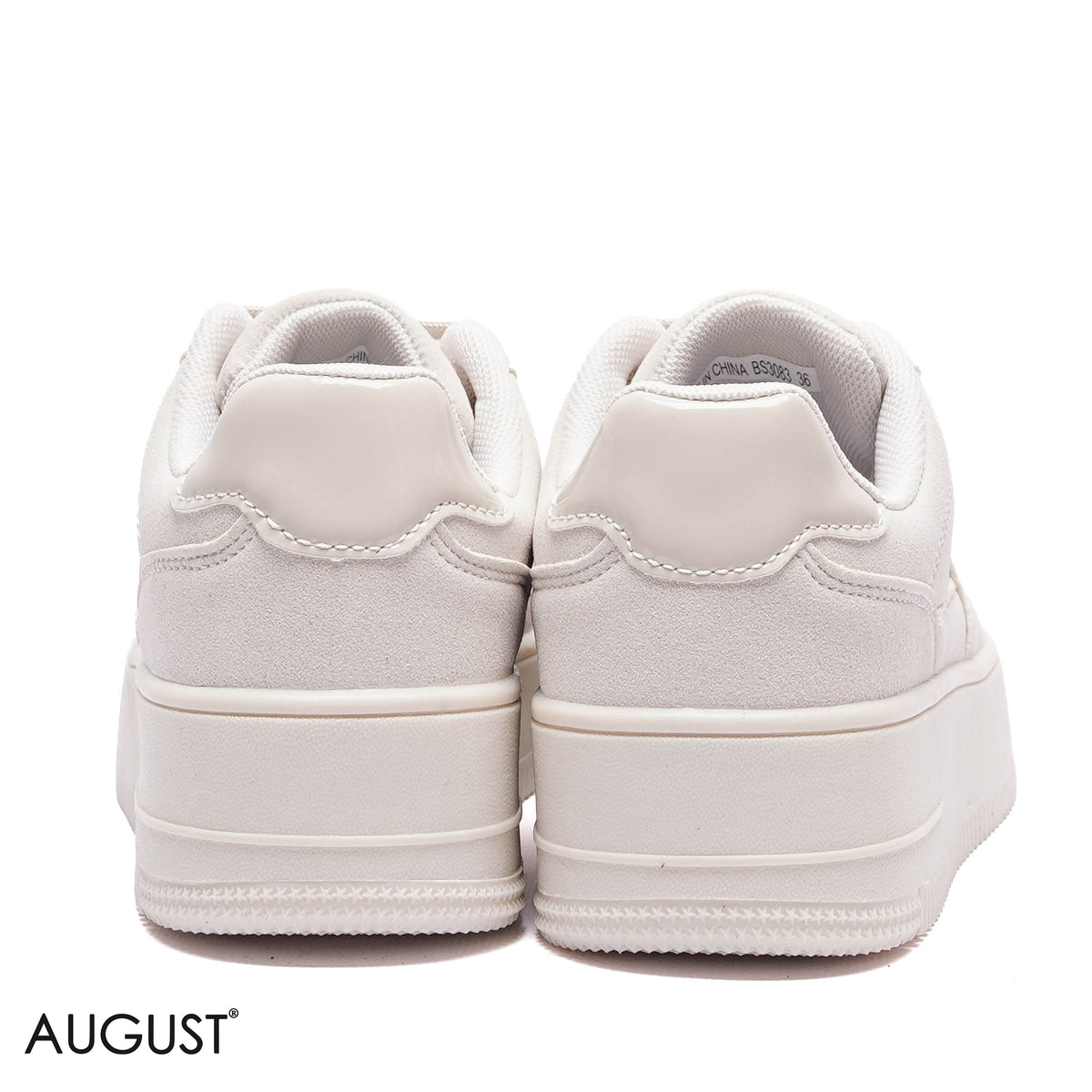 SUEDE METALLIC-TRIM PLATFORM SNEAKERS