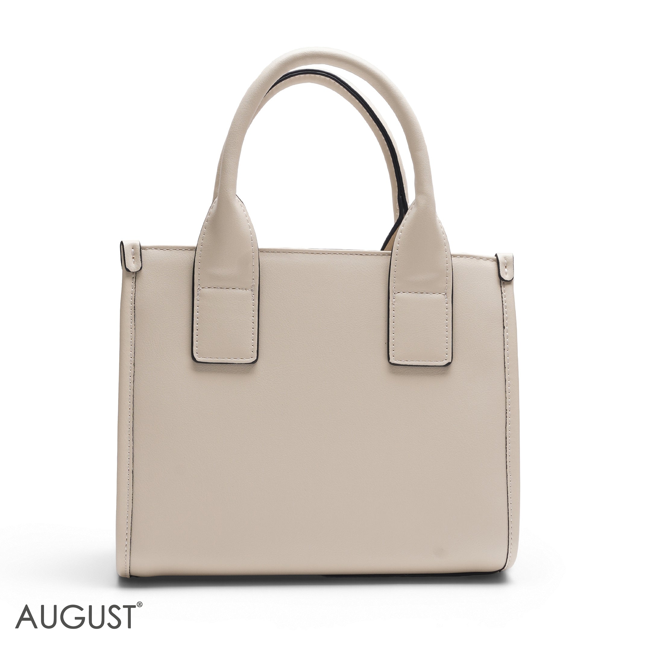 BEIGE SEQUIN FLORAL TOTE WITH ROUND POUCH