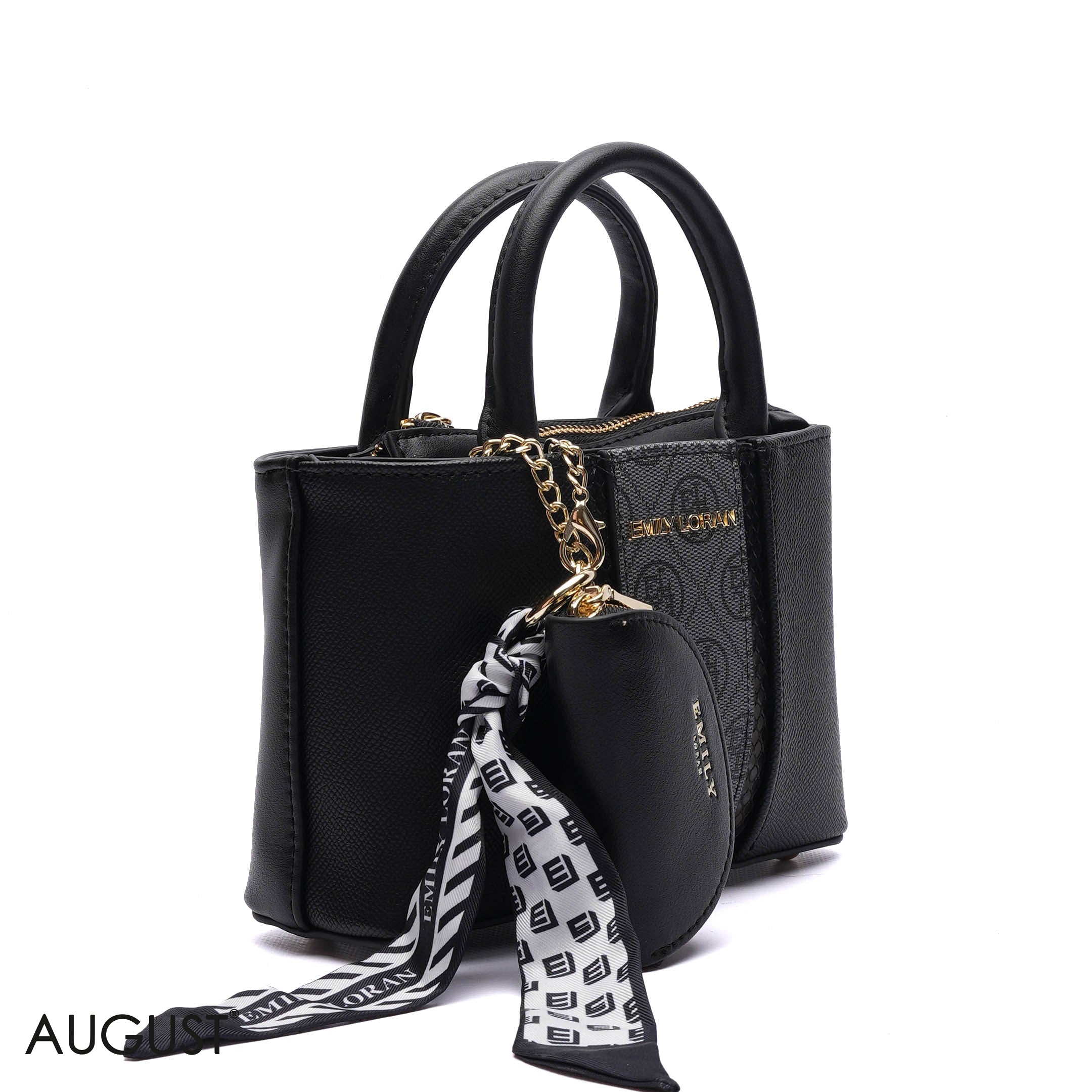 PANELLED HANDBAG WITH COIN POUCH - SMALL