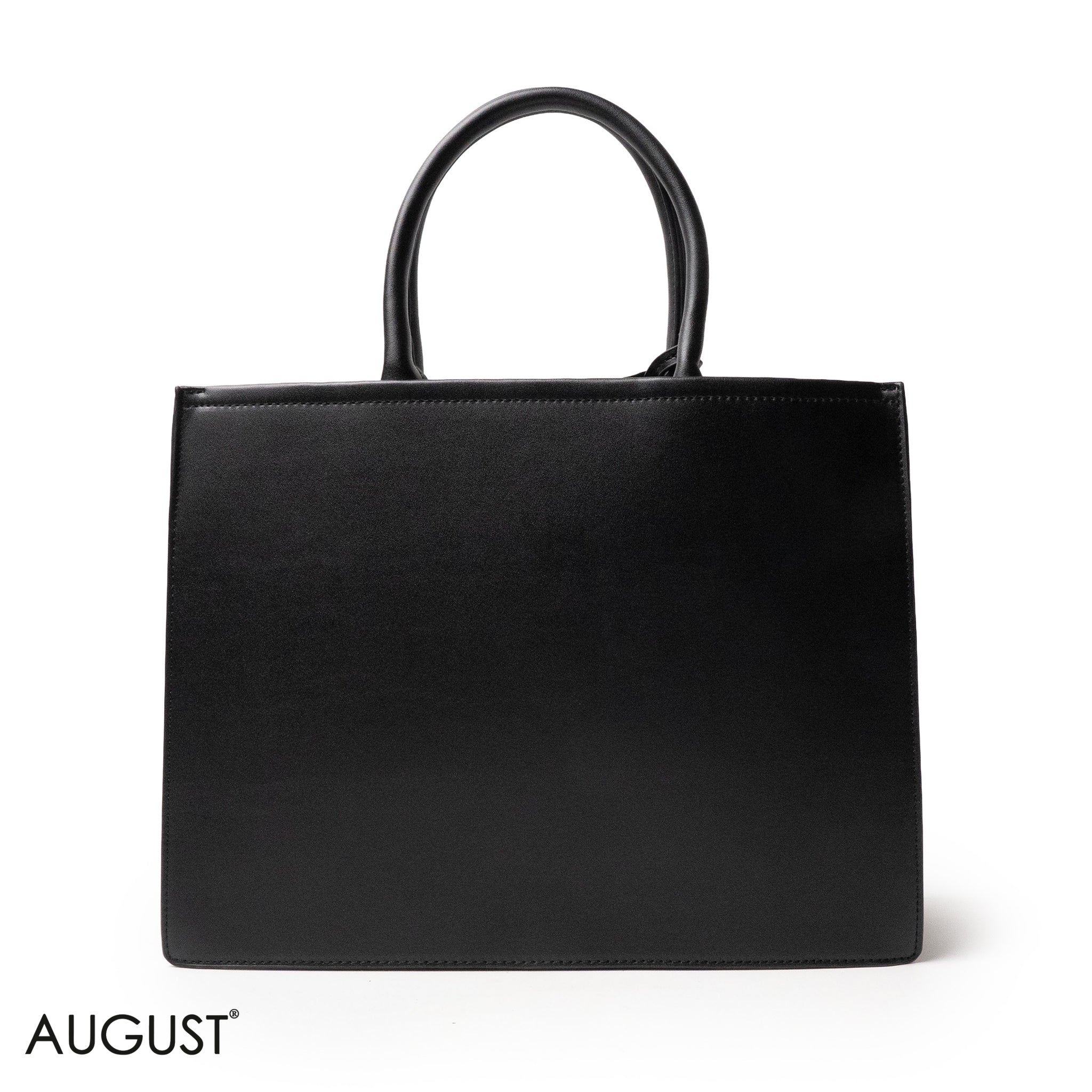 LEATHER HANDBAG WITH SNAKE DETAIL TOUCH - LARGE