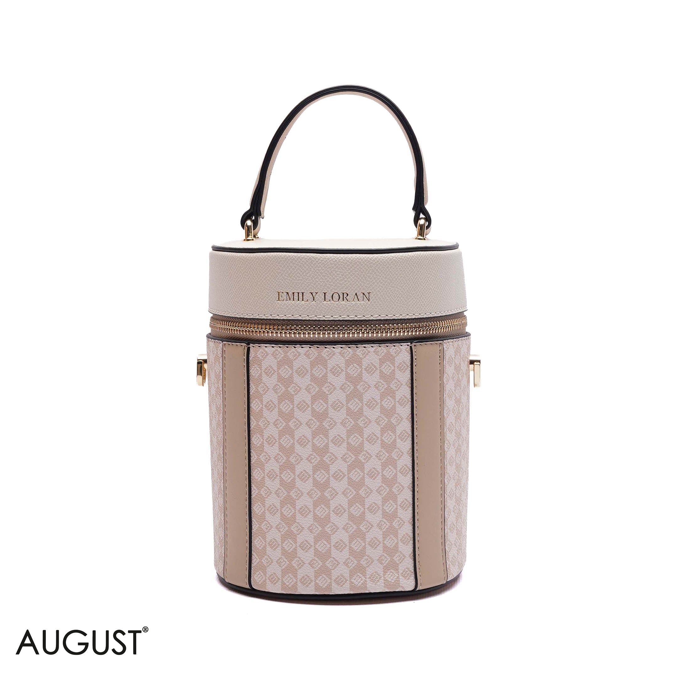 ELEGANT STRUCTURED CYLINDER VANITY BAG