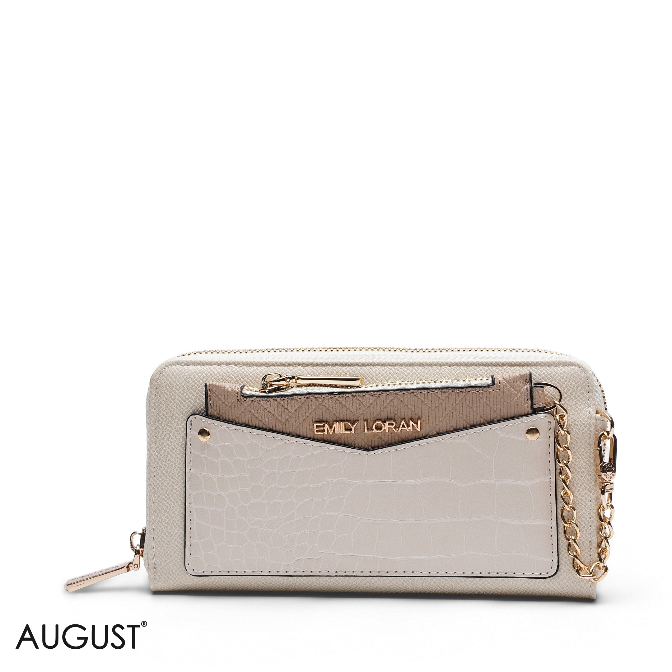 EMILY LORAN BEIGE MULTI-POUCH WALLET