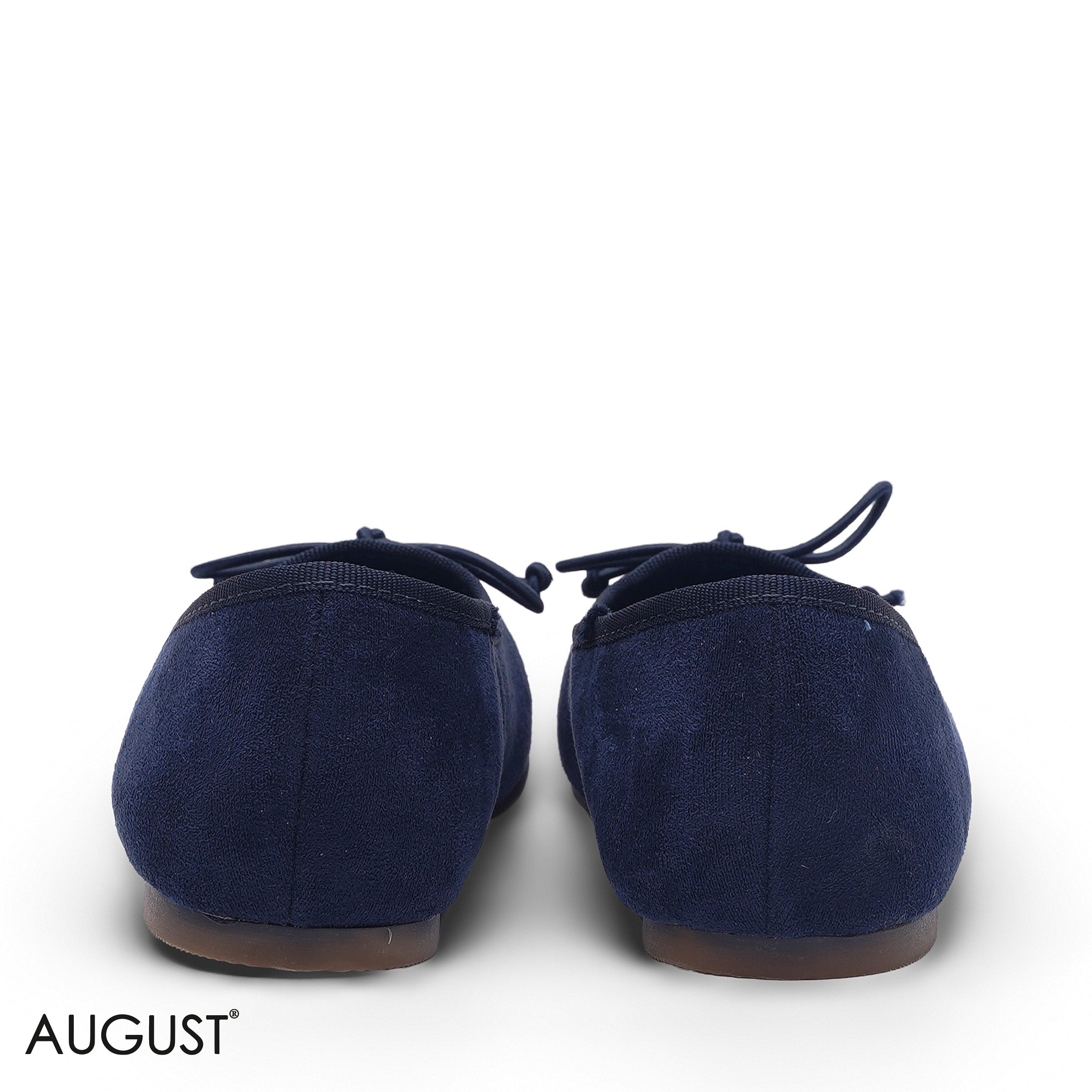 ELEGANT NAVY BLUE SUEDE KNOT FLAT