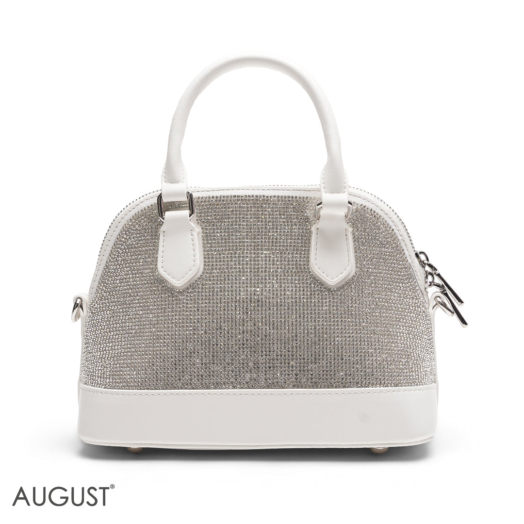 SILVER GLITTER DOME BAG