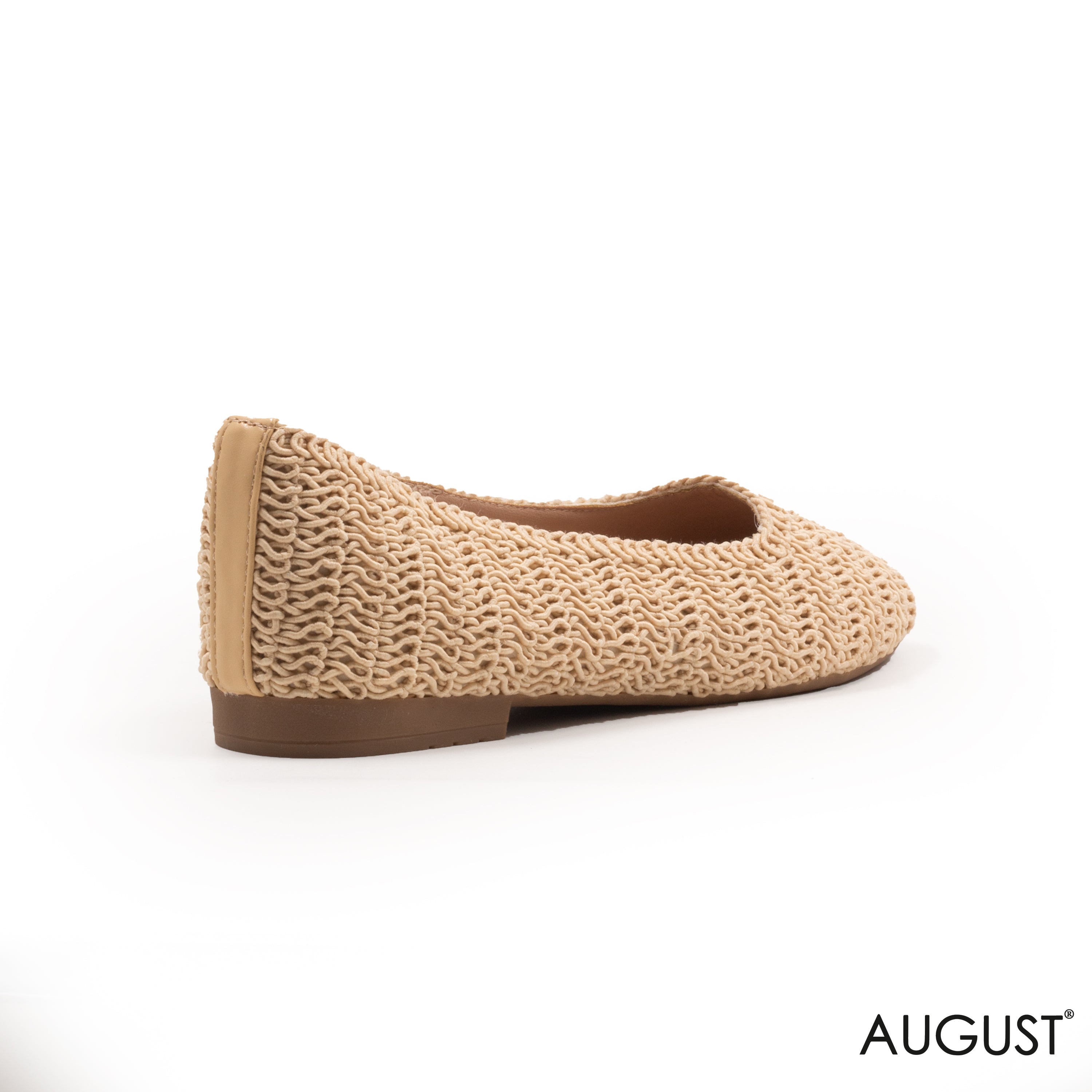 WOVEN BEIGE BALLET FLAT