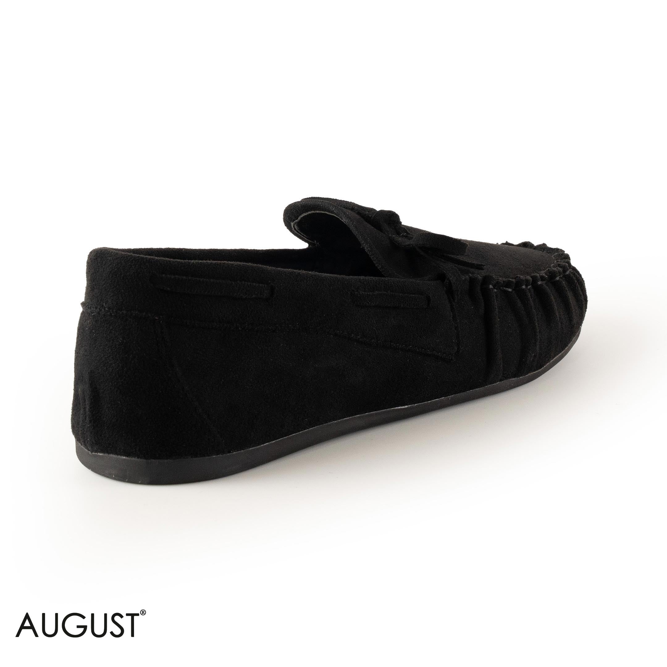 BLACK SUEDE LEATHER WITH MINI BOW