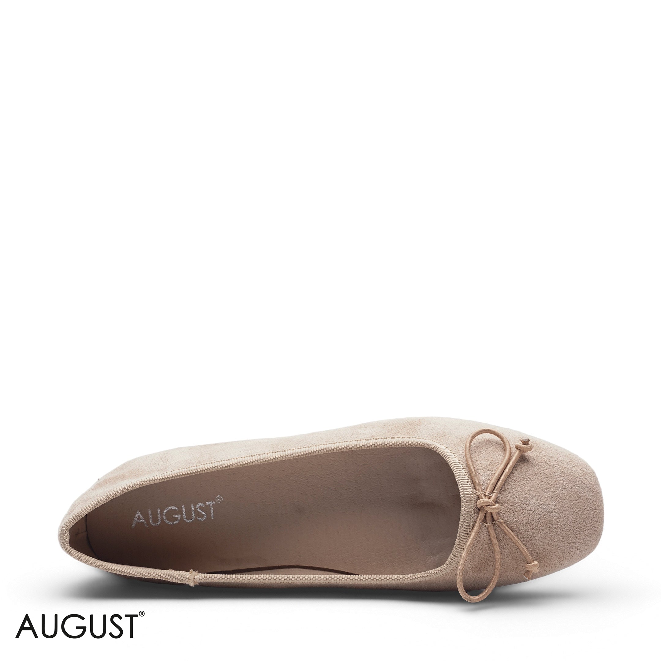 ELEGANT NATURAL BEIGE SUEDE KNOT FLAT