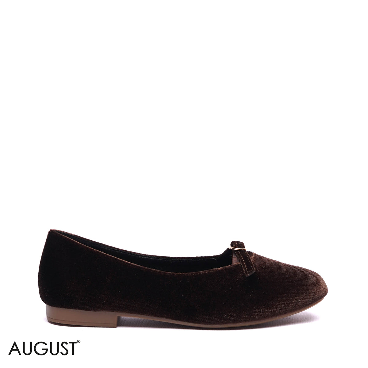 BUCKLED VELVET BALLET FLATS