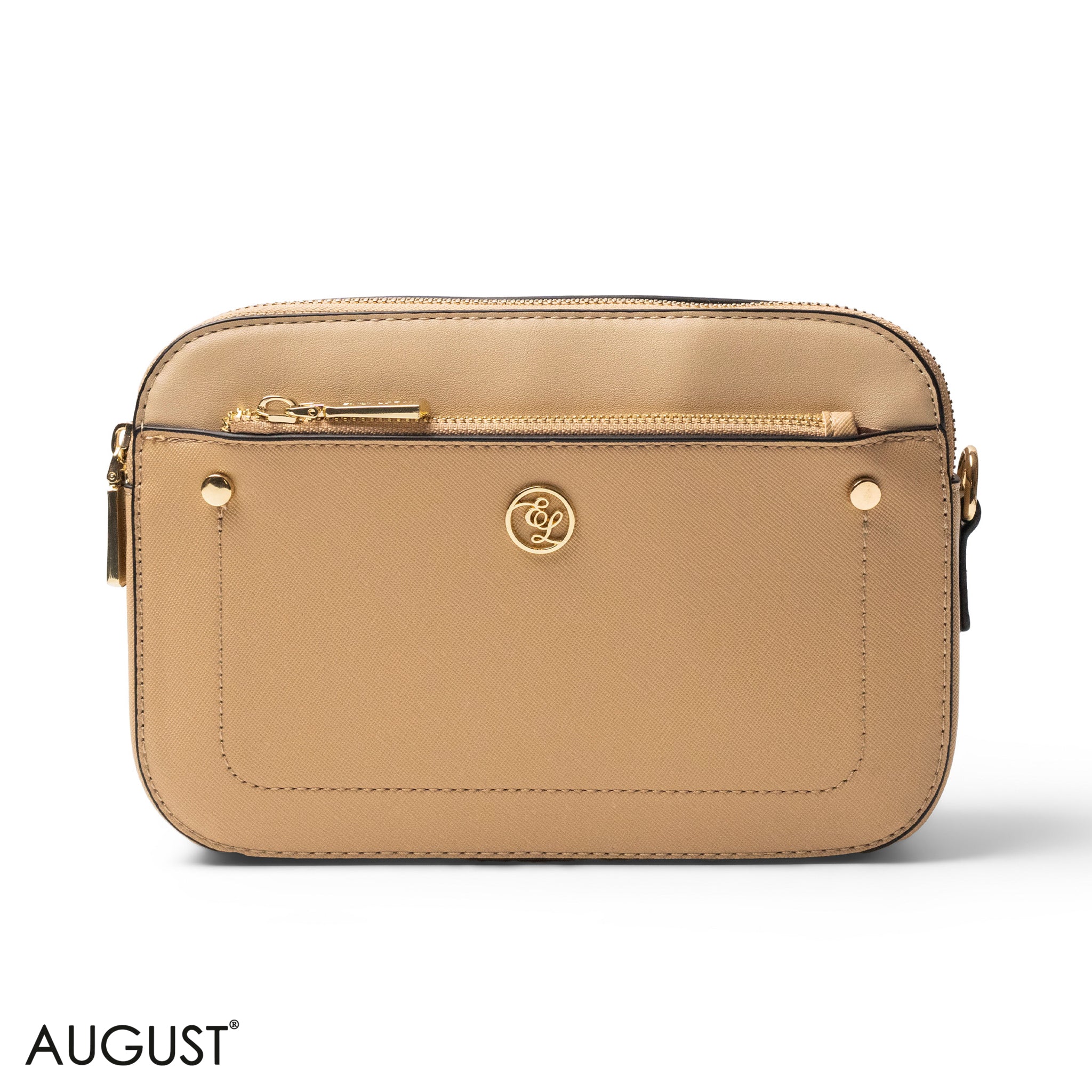 LEATHER CROSSBODY WITH DETAIL CROC TOUCH - SMALL