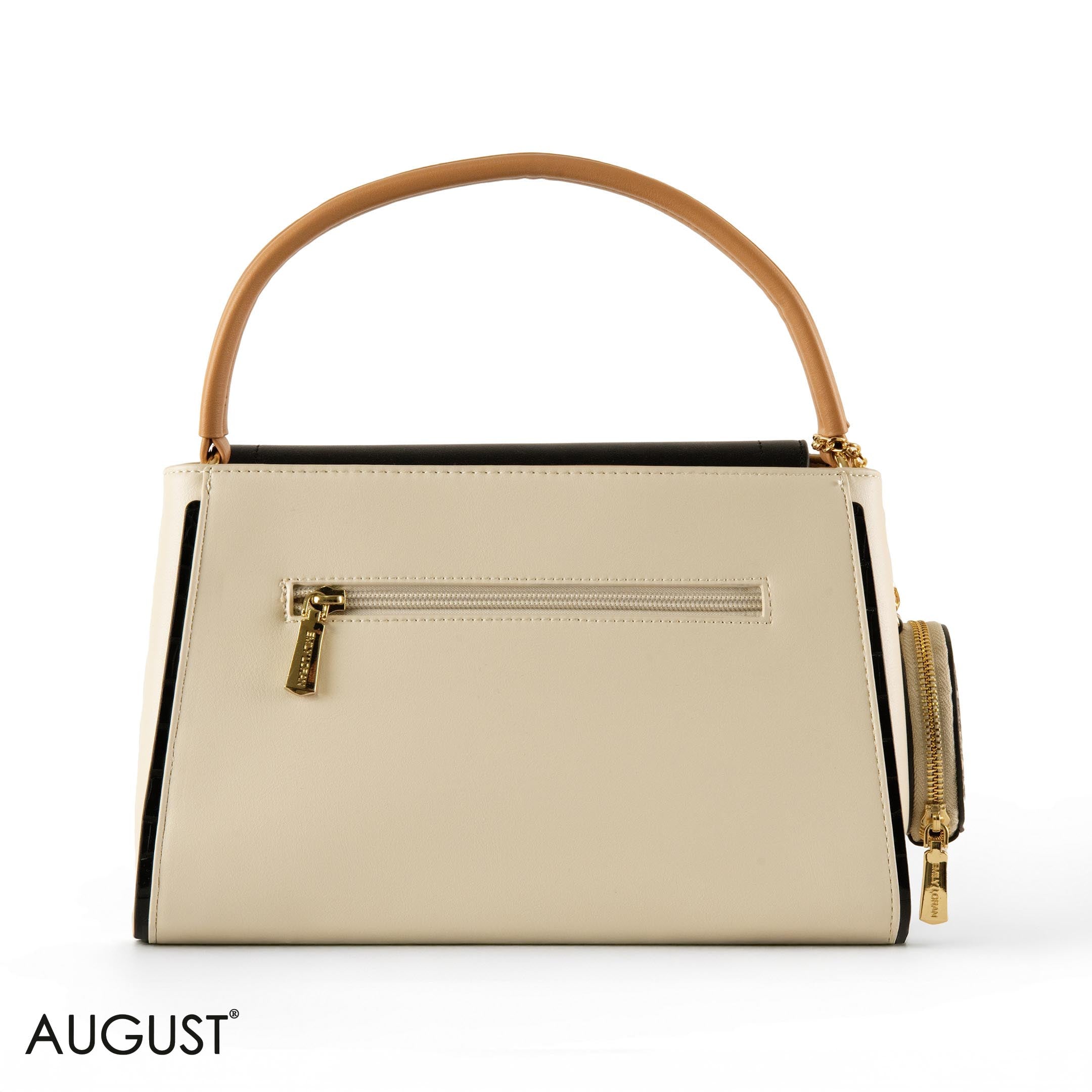 SMOOTH LEATHER HANDBAG WITH DETAIL SNAKE- MED