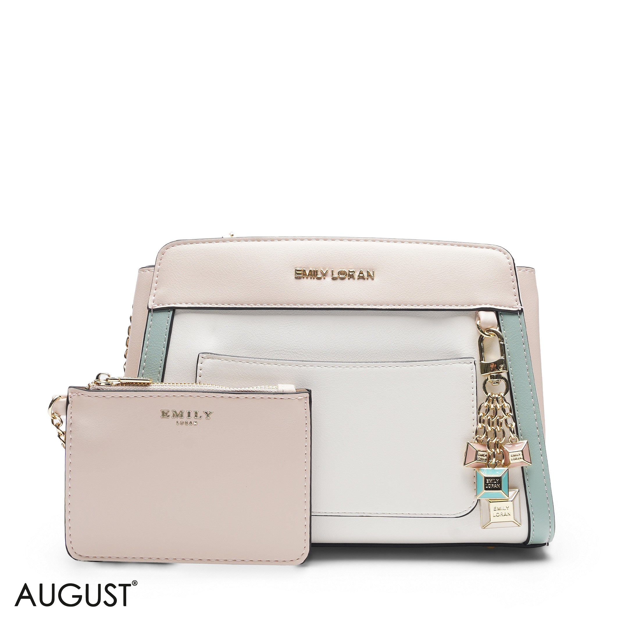 MULTICOLOR SCARF TOP HANDLE BAG - SMALL