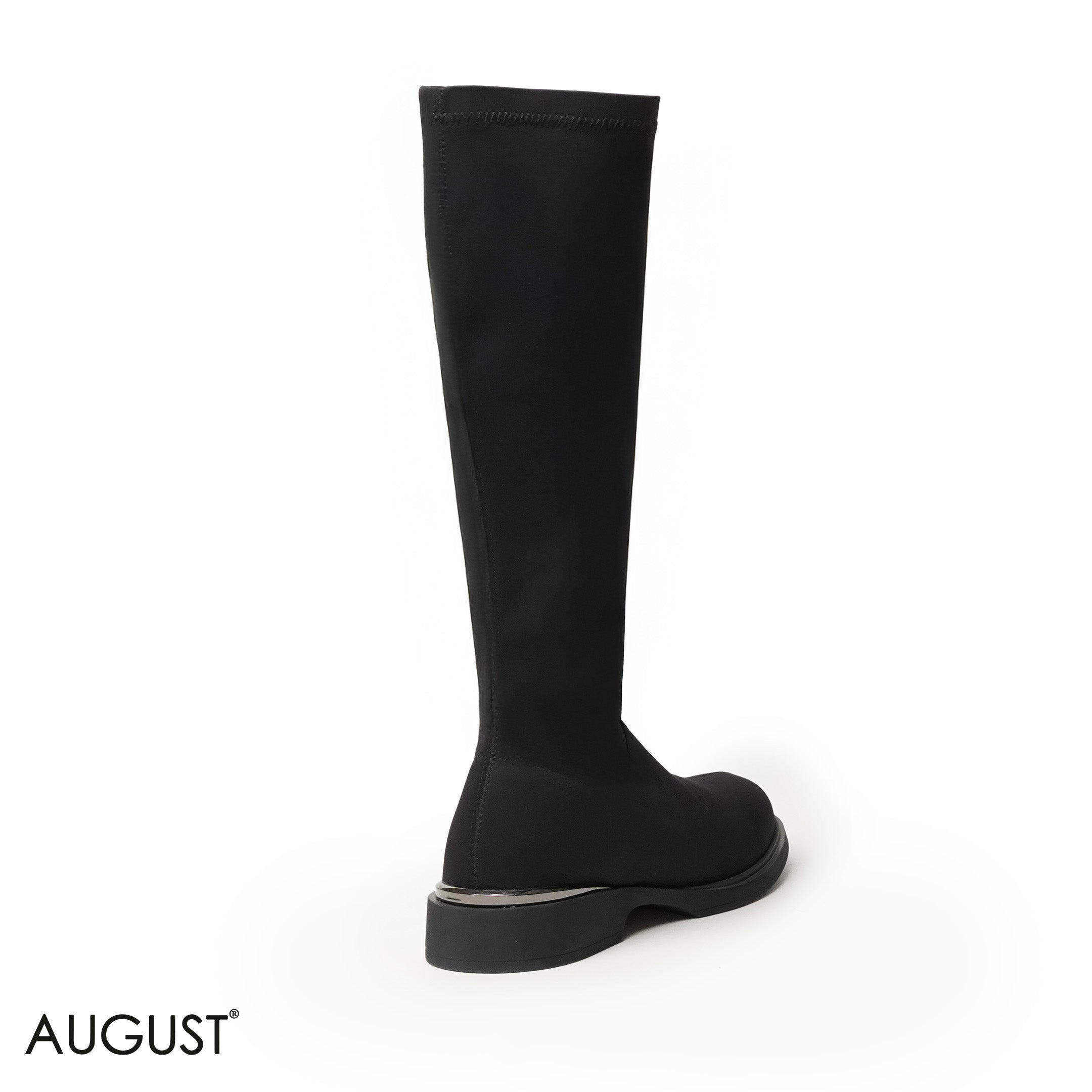 STRETCHY SOCK LONG BOOTS WITH SIDE ZIPPER