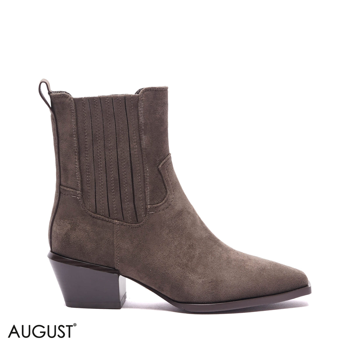 WESTERN-INSPIRED GORE BLOCK HEEL BOOTS