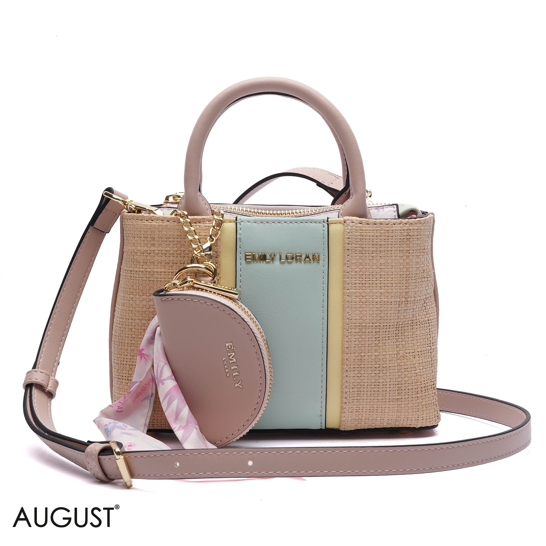 PANELLED HANDBAG WITH COIN POUCH - SMALL