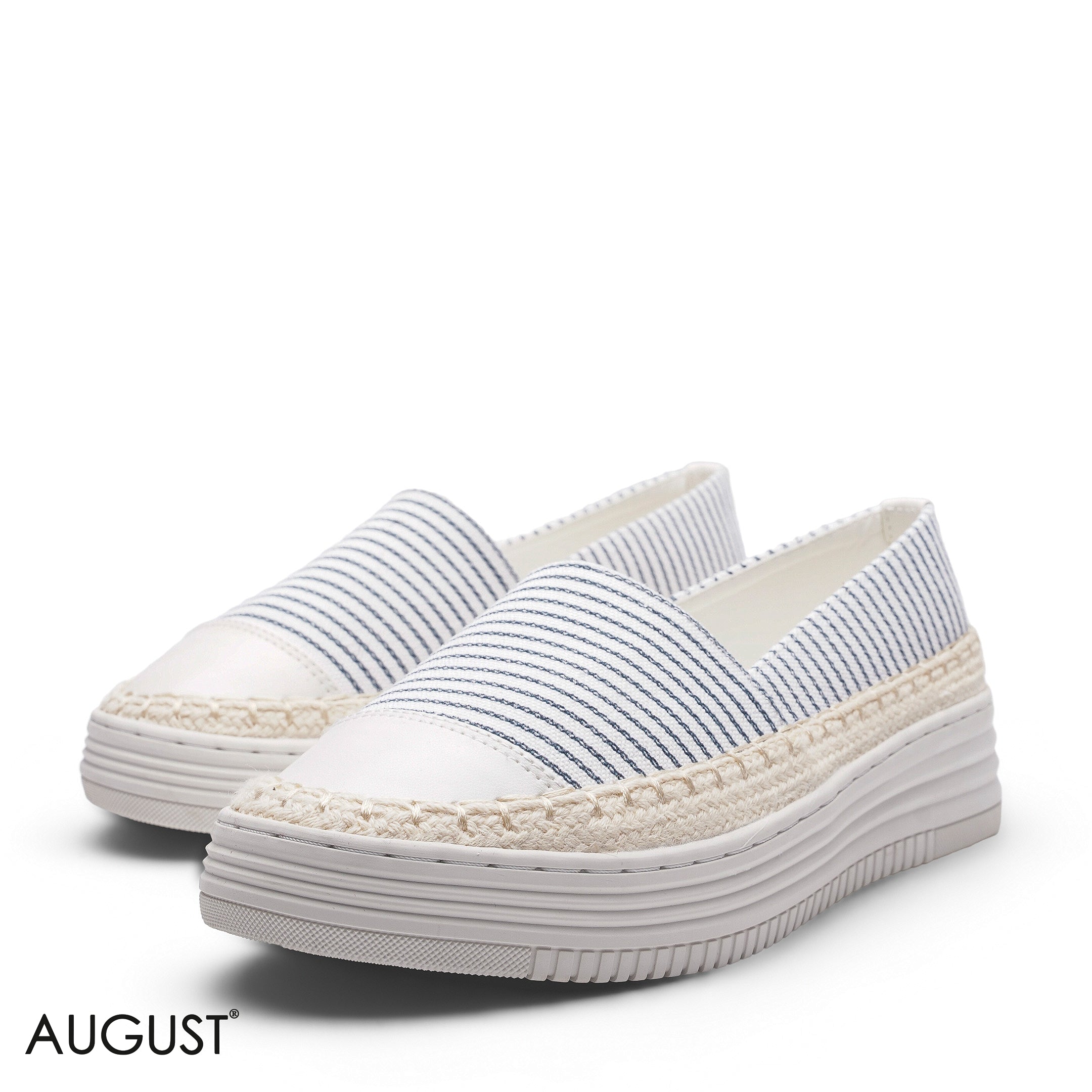 ELEGANT STRIPPED CLASSIC POINTED TOE FLAT